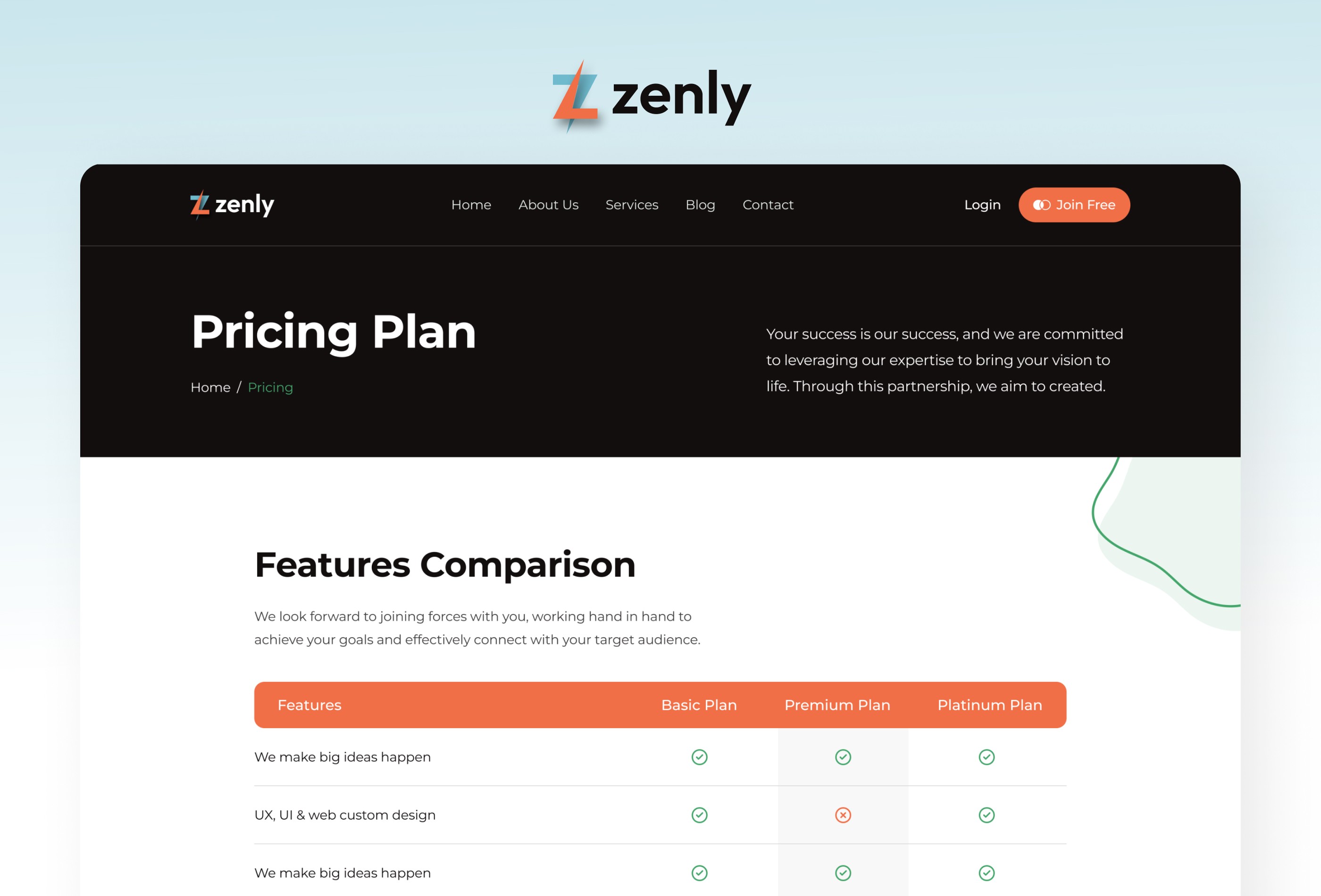 Screenshot 4 for Zenly, a Framer Marketplace template by Sailr.