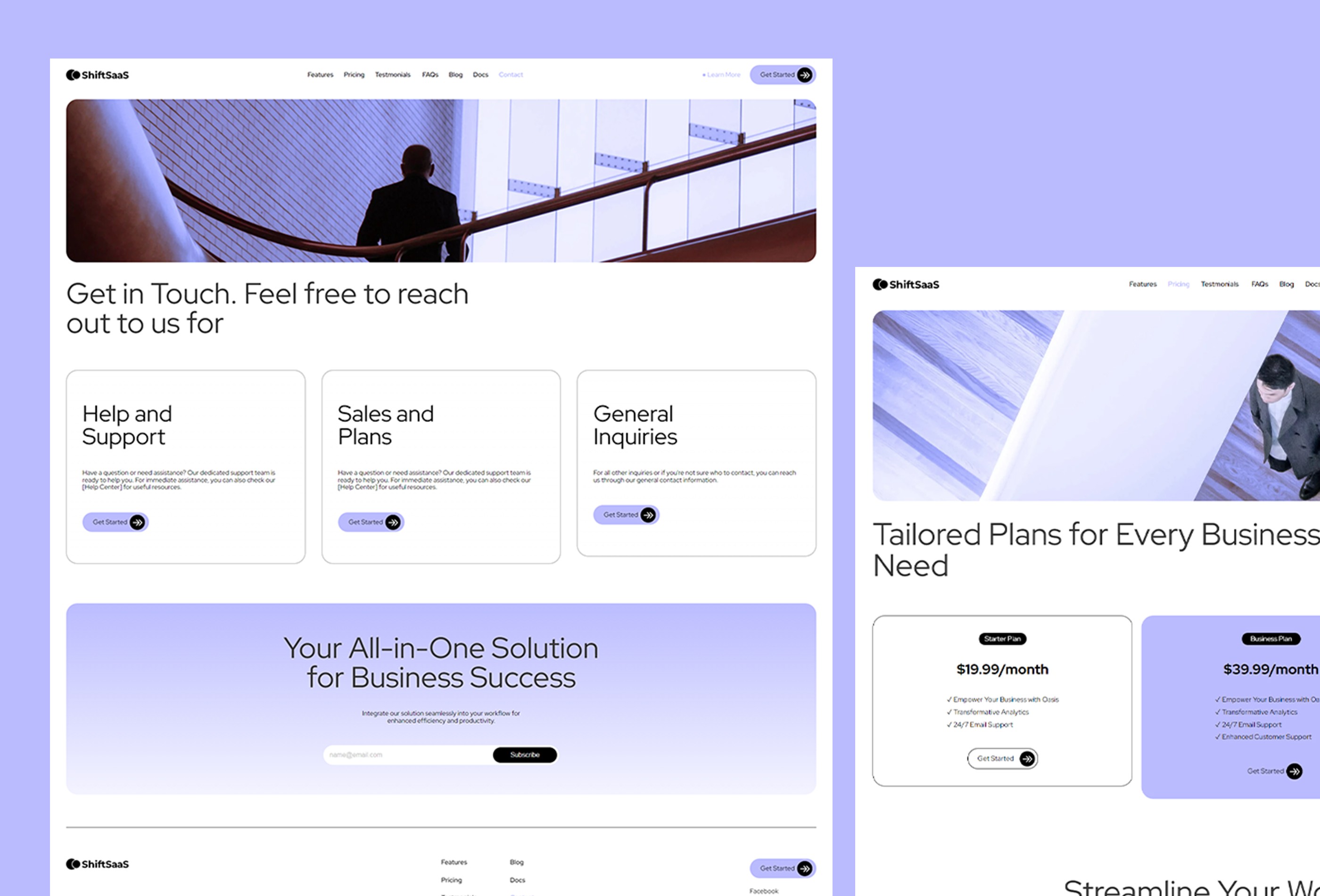 Screenshot 4 for ShiftSaaS, a Framer Marketplace template by FogShift.