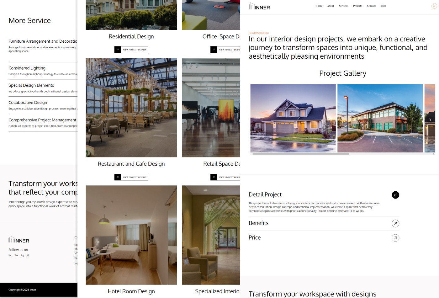 Screenshot 4 for Inner, a Framer Marketplace template by Honocoroko.