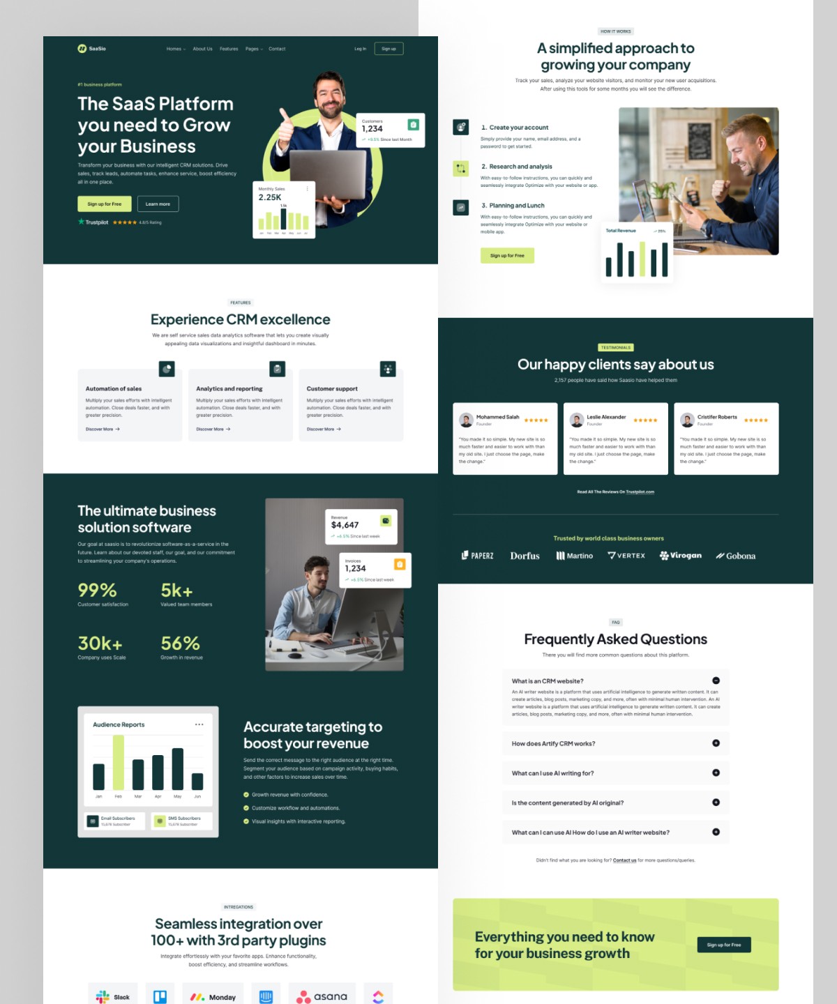 Screenshot 1 for SaaSio, a Framer Marketplace template by Framership.