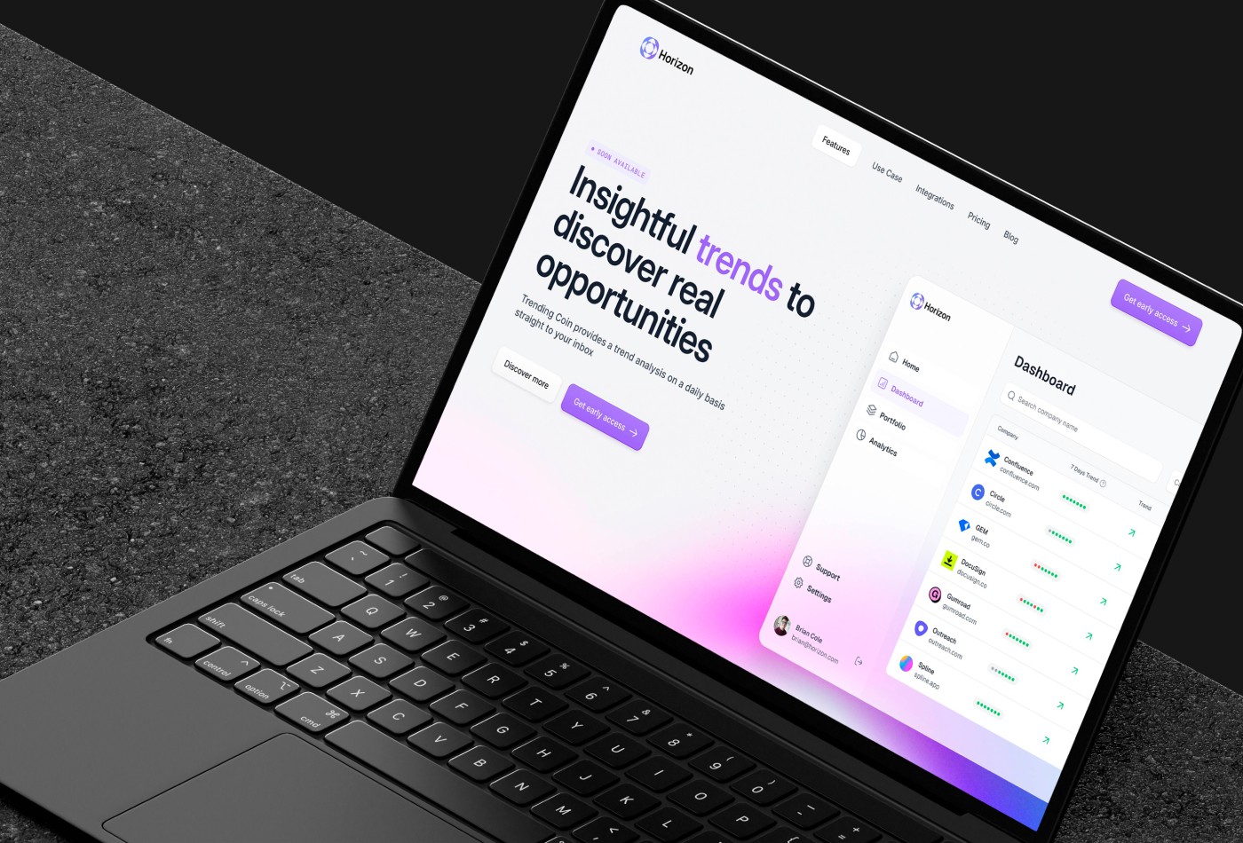 Thumbnail 1 for Horizon, a Framer Marketplace template by Andrea Montini.