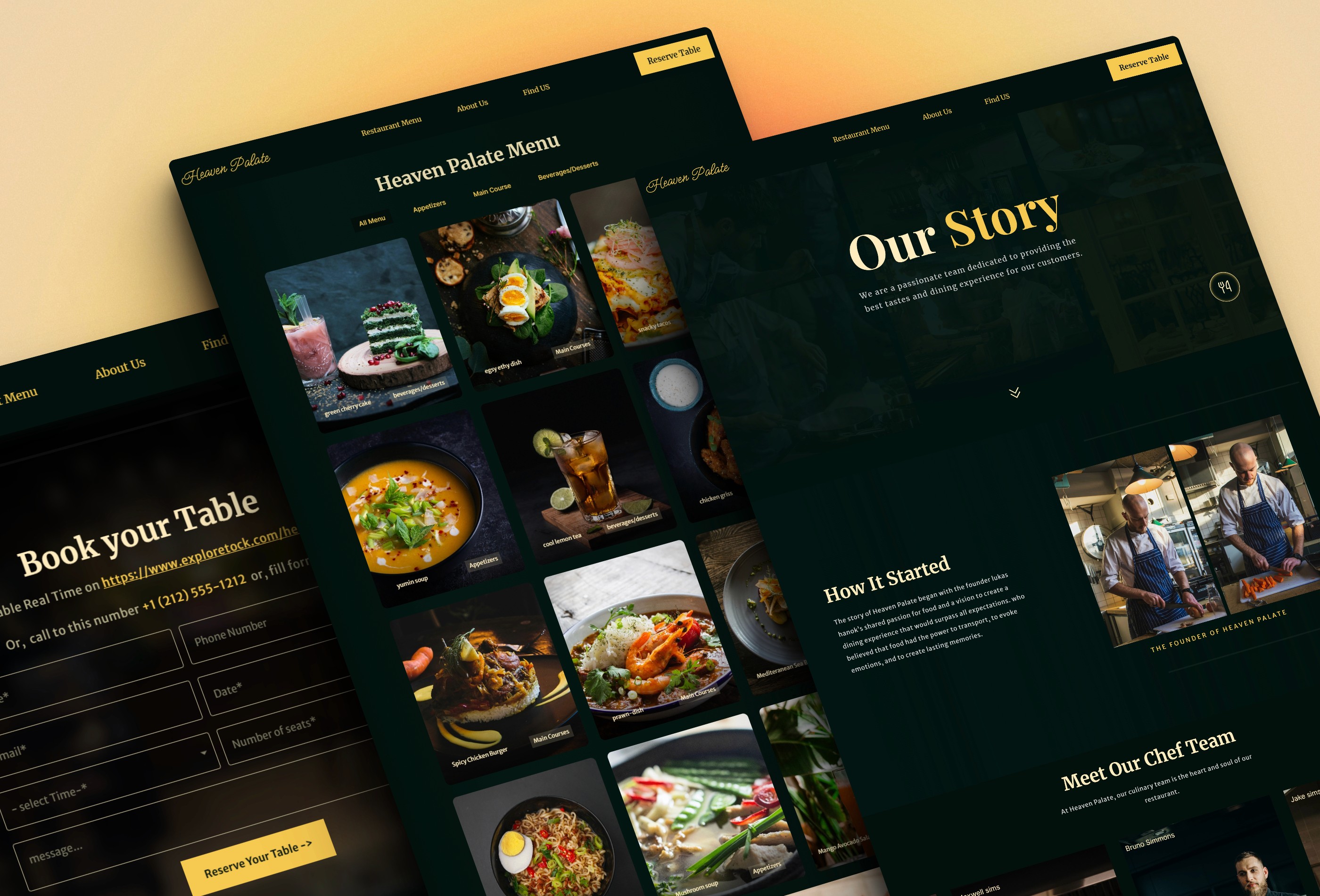 Screenshot 3 for HeavenPalate, a Framer Marketplace template by Framebase.