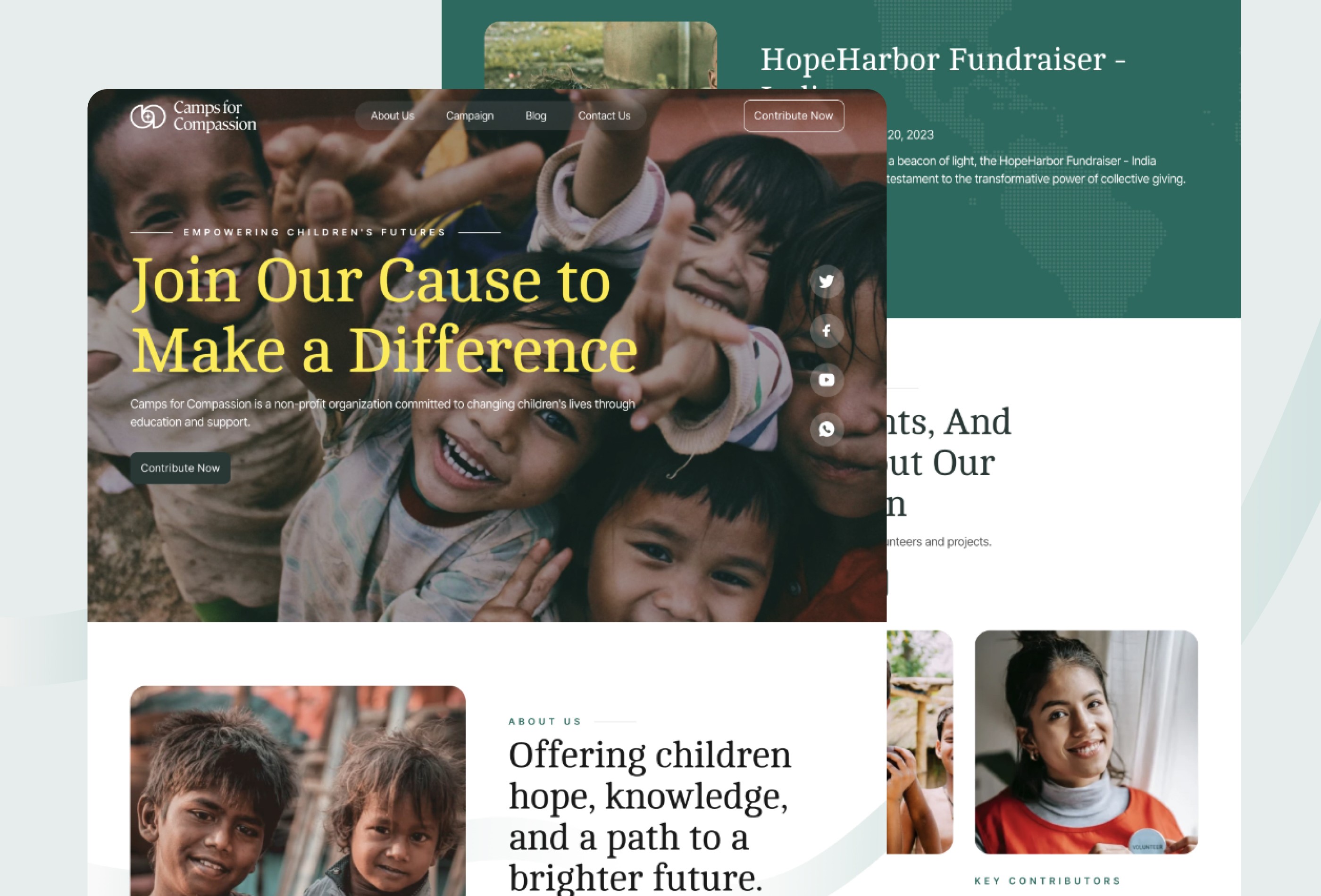 Screenshot 2 for CampsforCompassion, a Framer Marketplace template by Cédric van Ravesteijn.