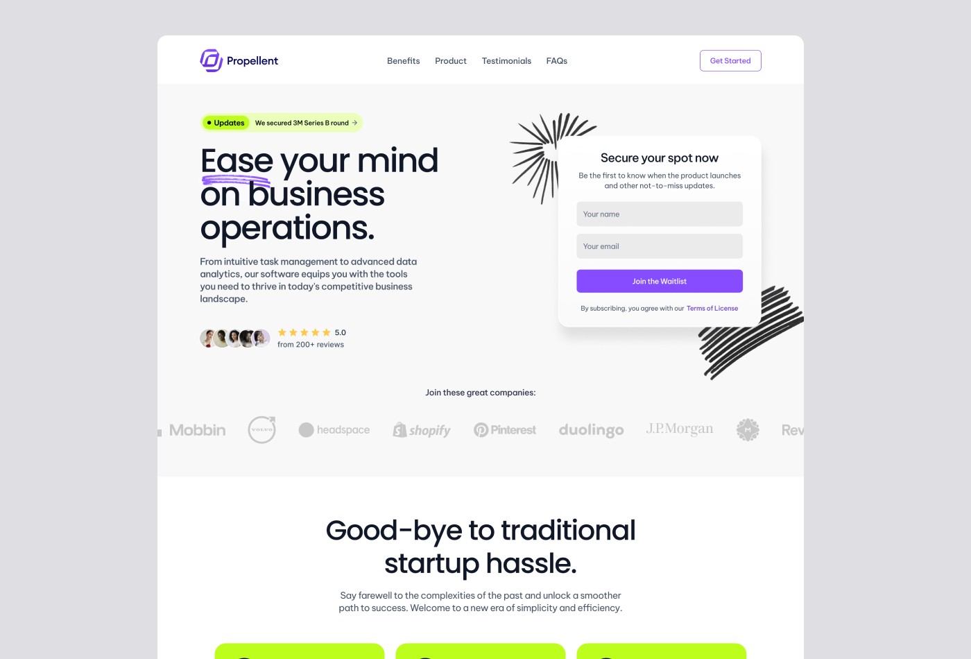 Thumbnail 2 for Propellent, a Framer Marketplace template by Andrea Montini.