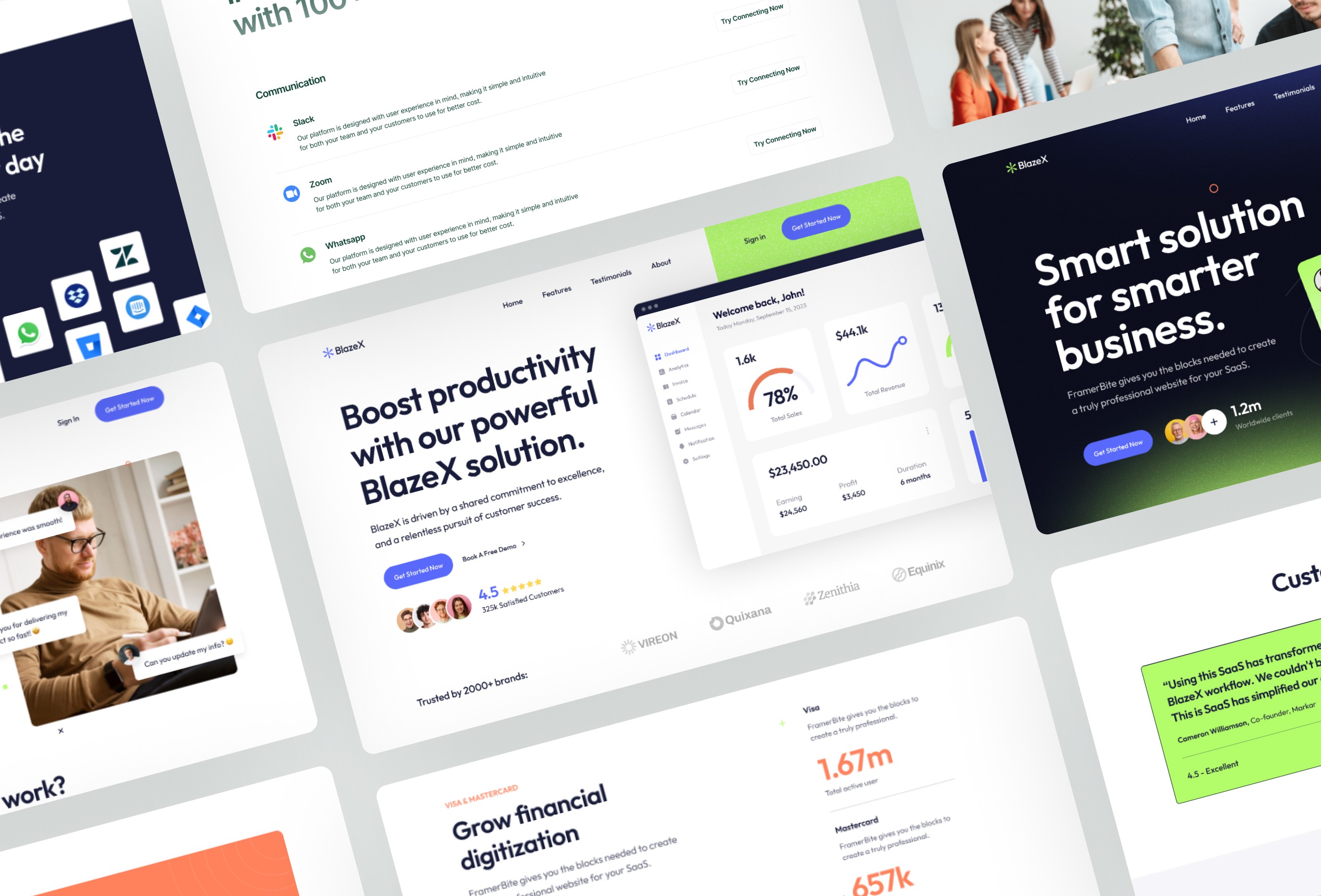 Screenshot 2 for BlazeX, a Framer Marketplace template by Framerbite.