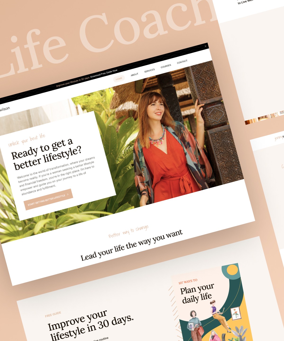 Screenshot 1 for Feminine, a Framer Marketplace template by Framerbite.