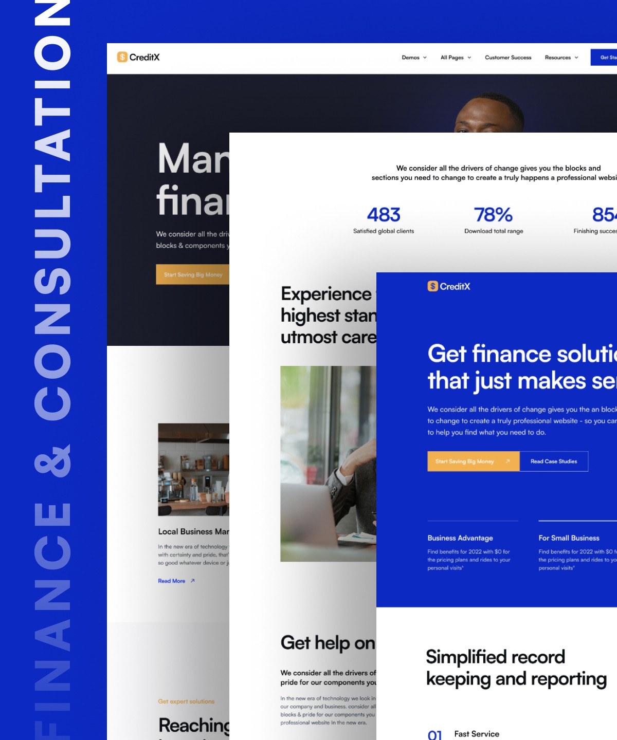 Screenshot 1 for CreditX, a Framer Marketplace template by Framerbite.
