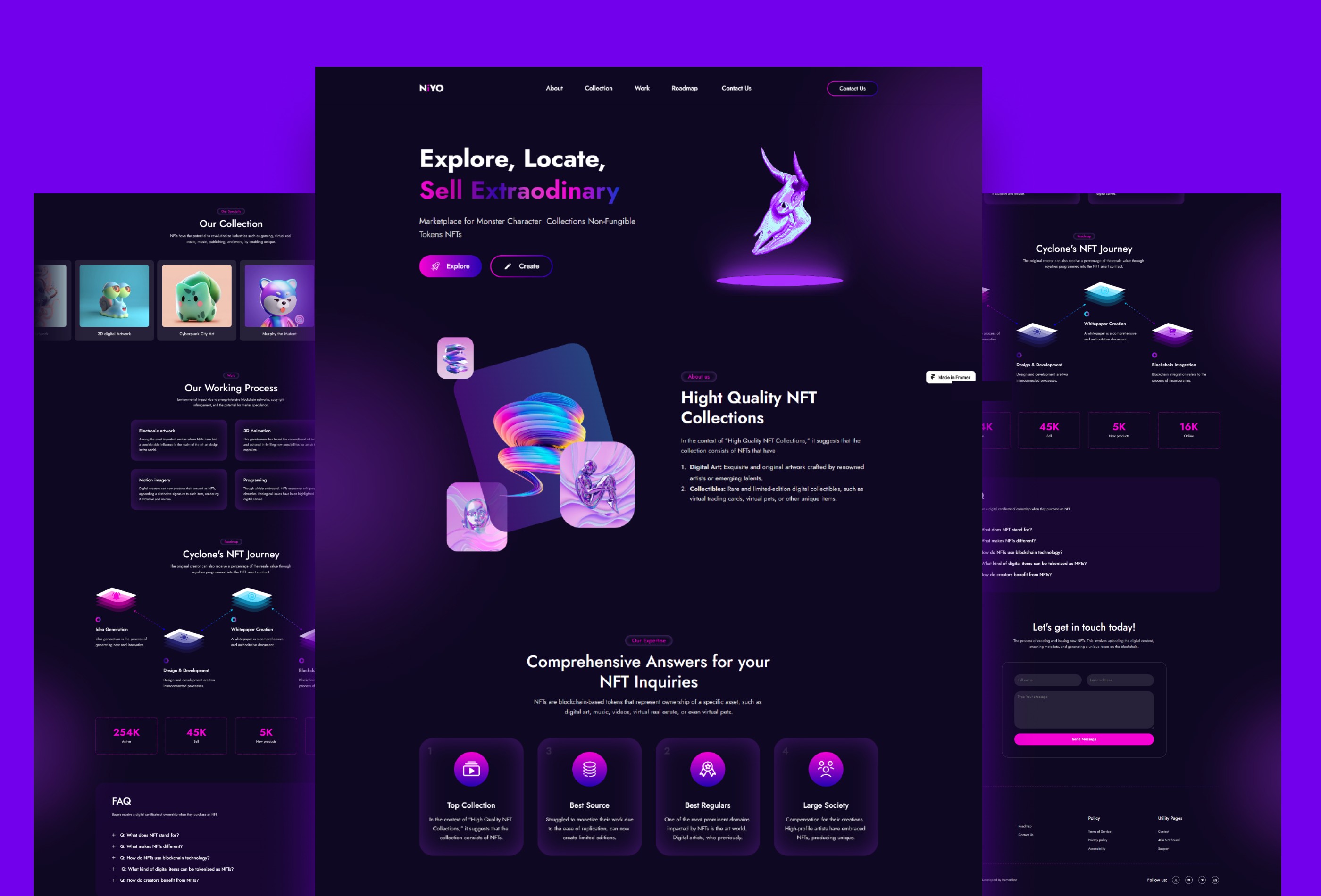 Screenshot 3 for Niyo, a Framer Marketplace template by Framerflow.