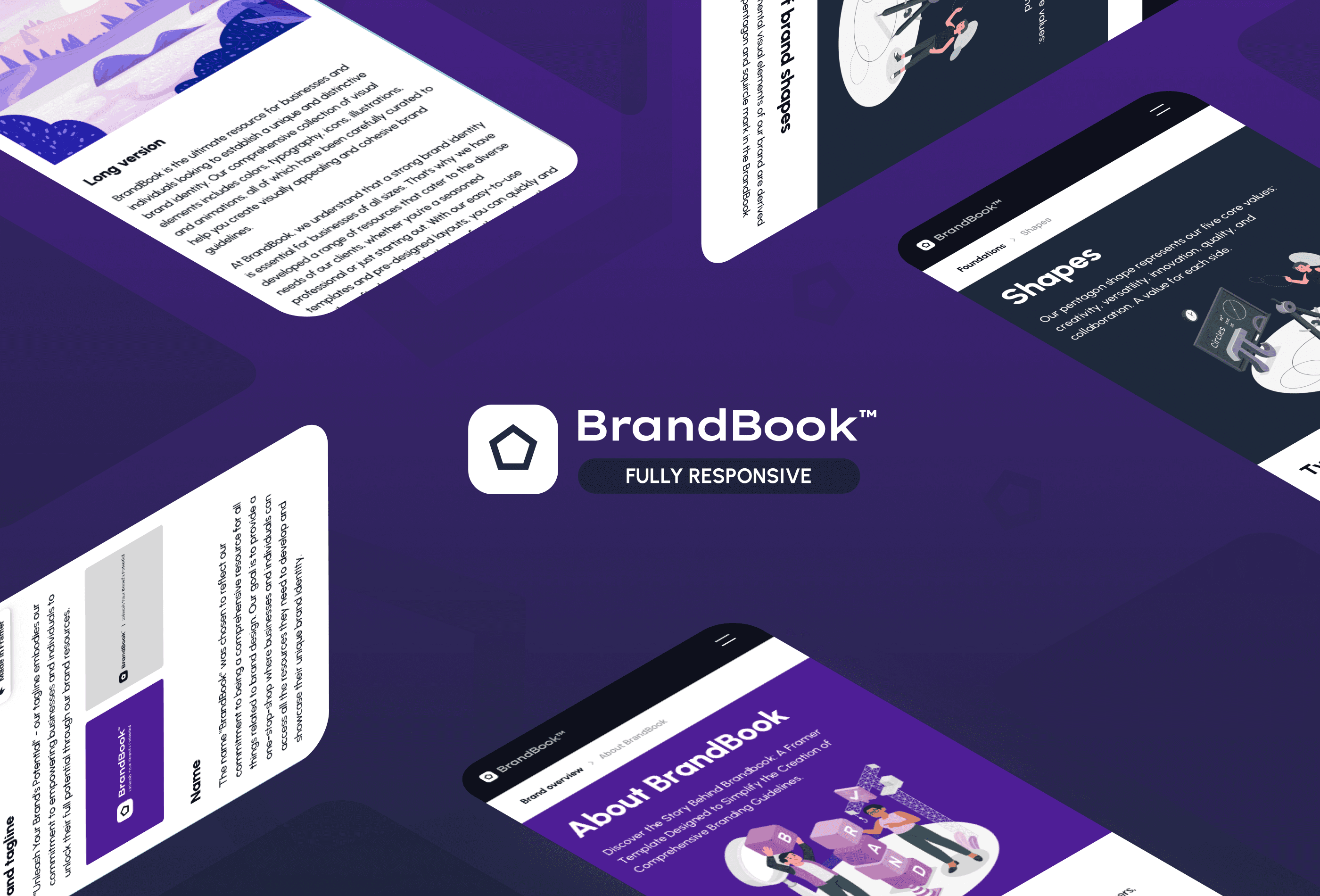 Screenshot 4 for BrandBook, a Framer Marketplace template by Codomic.