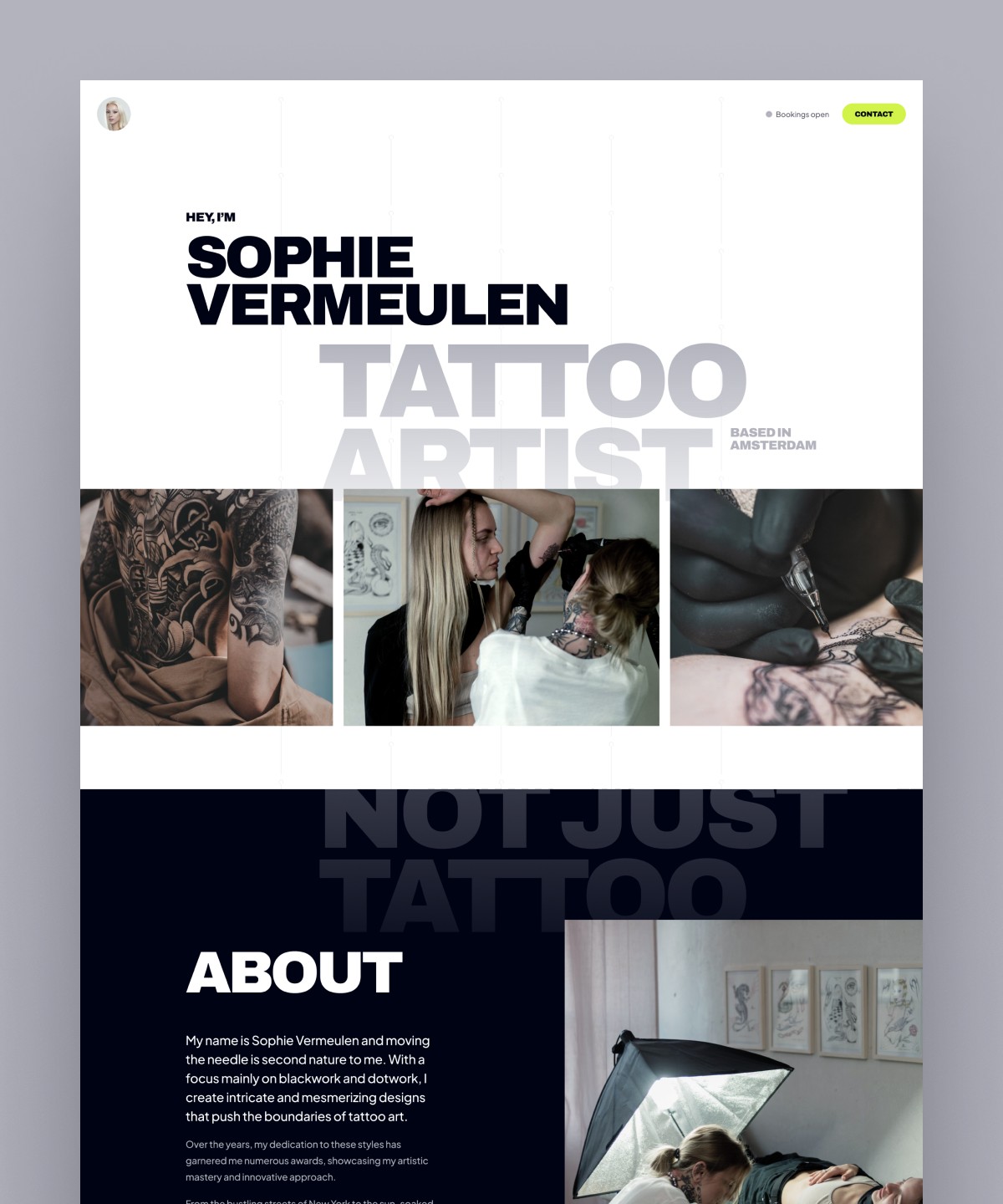 Screenshot 1 for Sophie, a Framer Marketplace template by Lukas Troup.