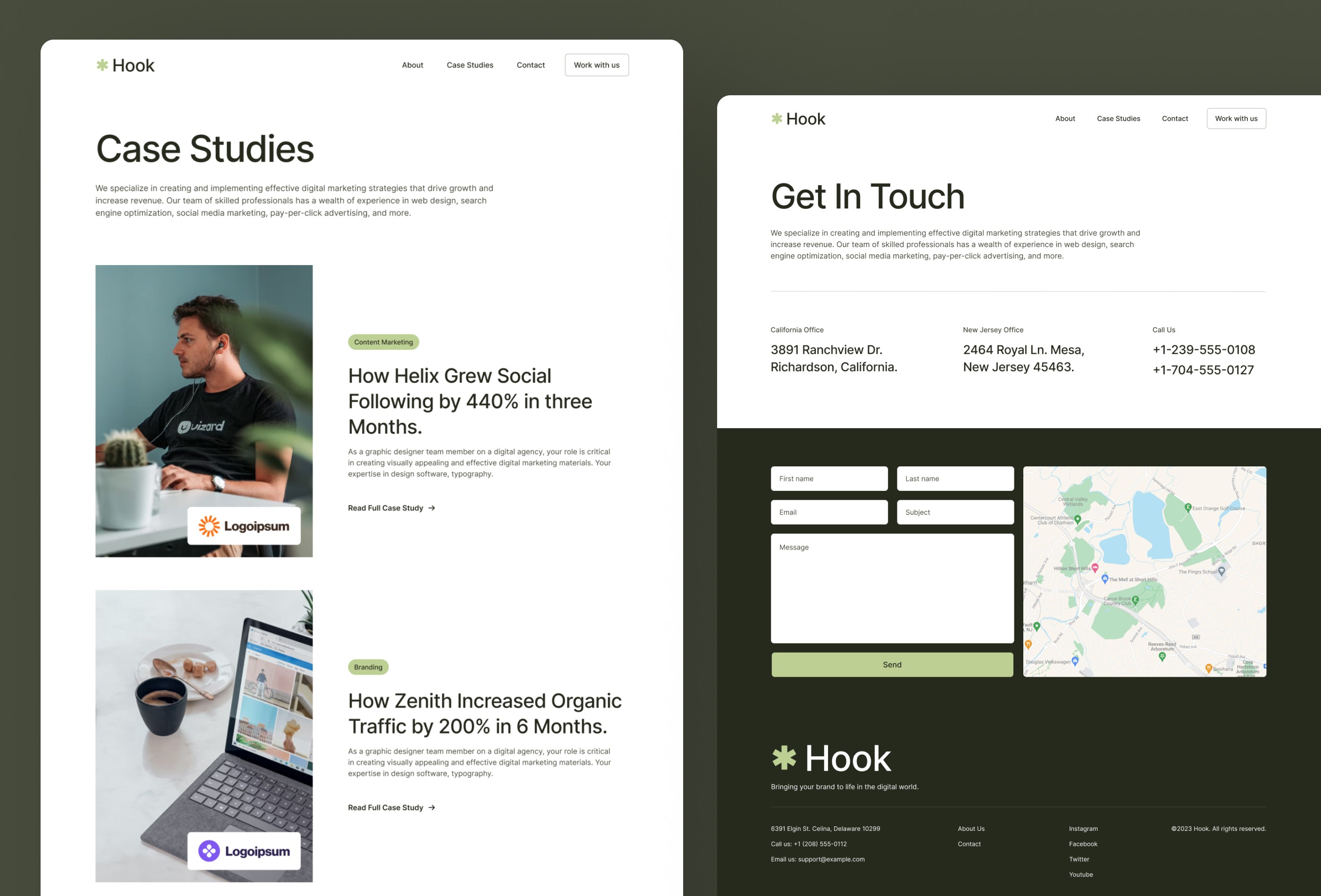 Screenshot 4 for Hook, a Framer Marketplace template by Framerbite.
