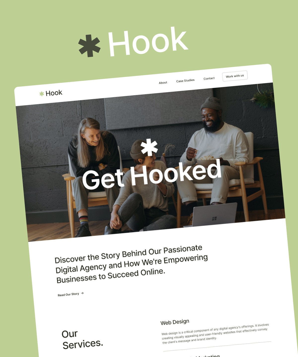 Screenshot 1 for Hook, a Framer Marketplace template by Framerbite.