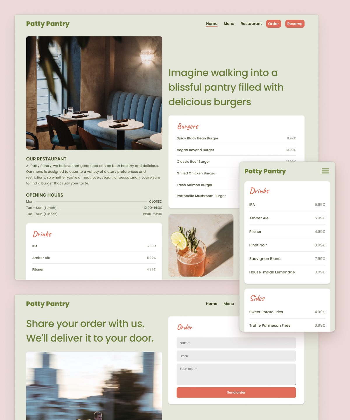 Screenshot 1 for Patty Pantry, a Framer Marketplace template by Ben Breckler.