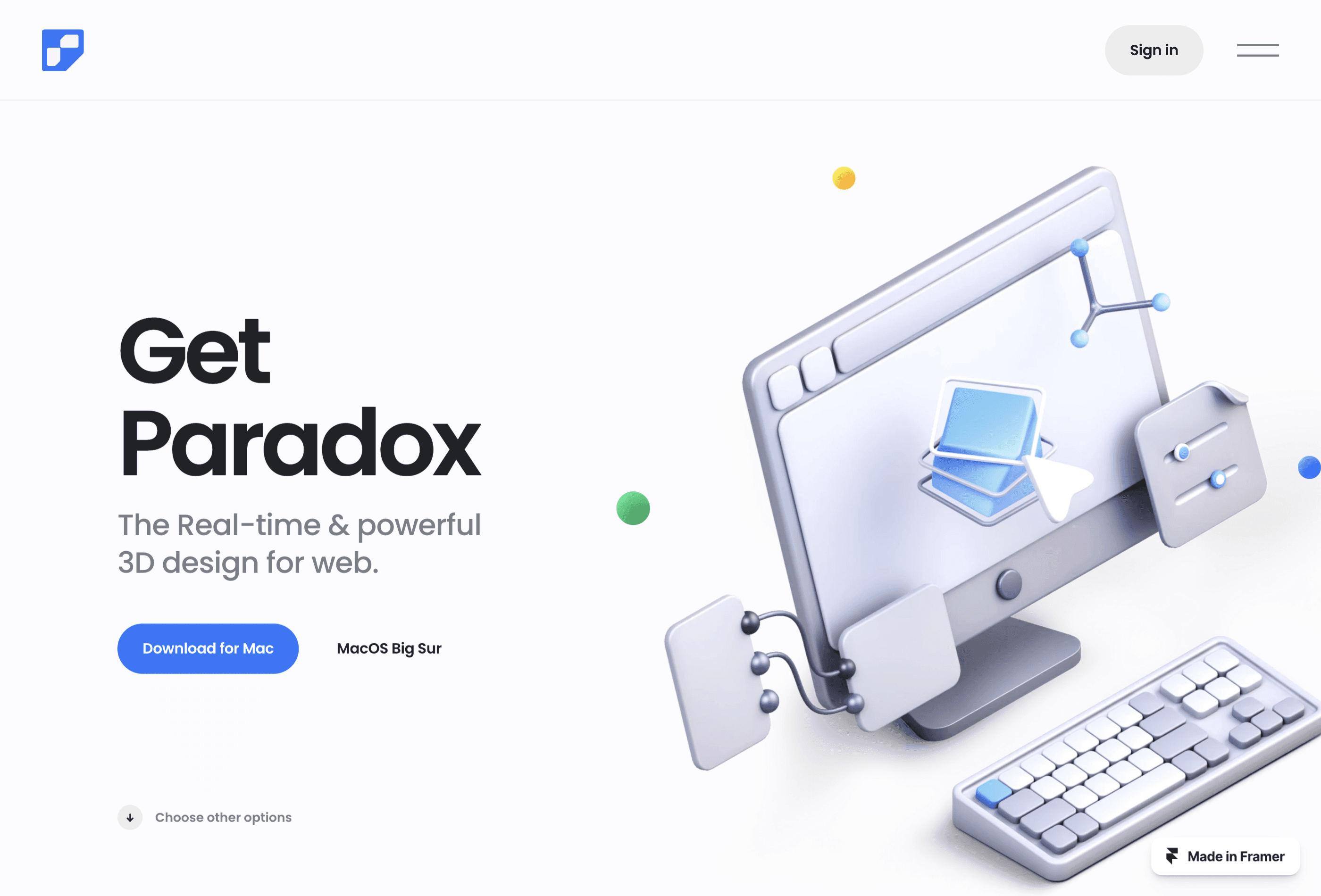 Screenshot 3 for Paradox, a Framer Marketplace template by UI8.