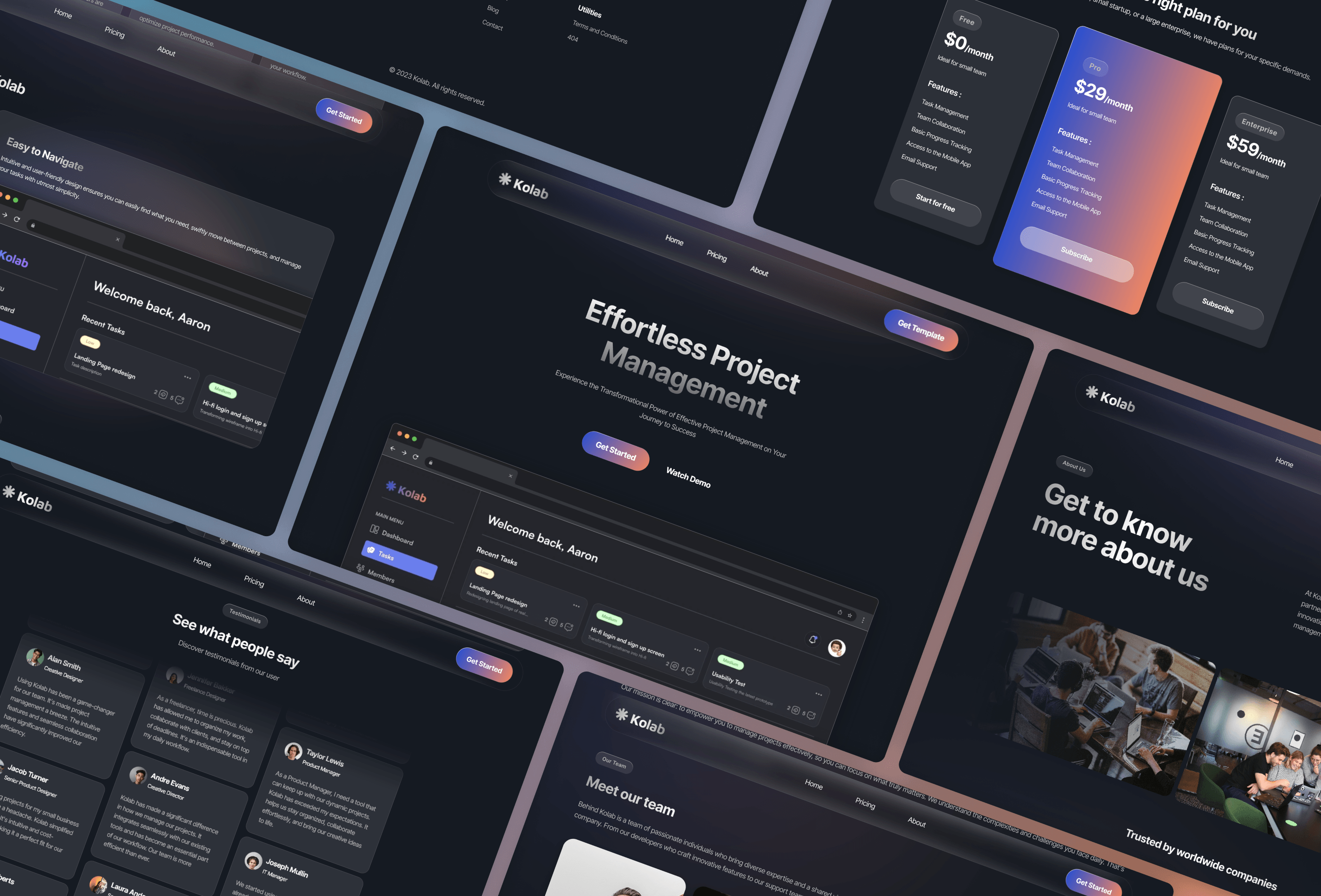 Screenshot 3 for Kolab, a Framer Marketplace template by Carendy Maydianta.