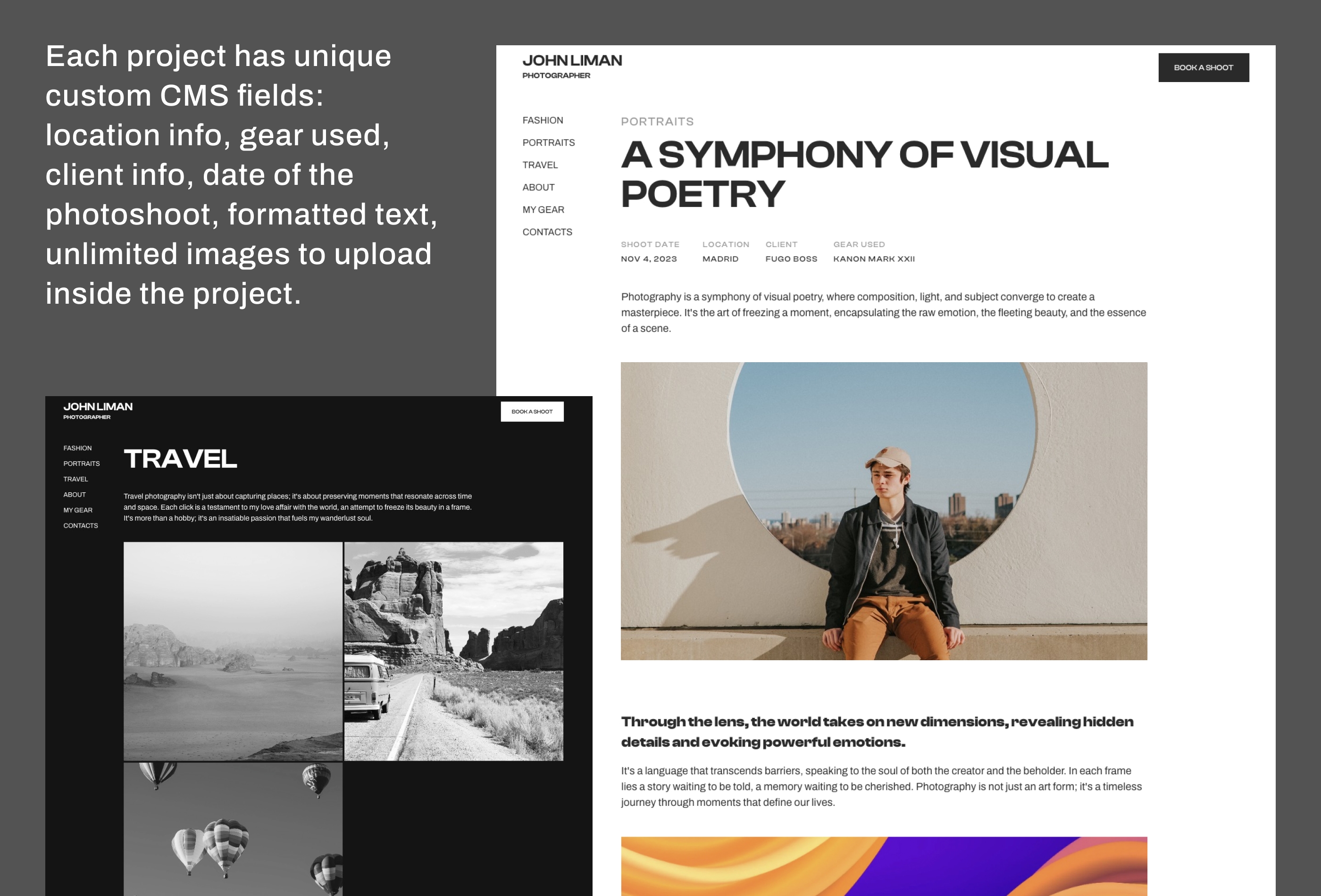 Screenshot 3 for Liman, a Framer Marketplace template by Sergei Chyrkov.