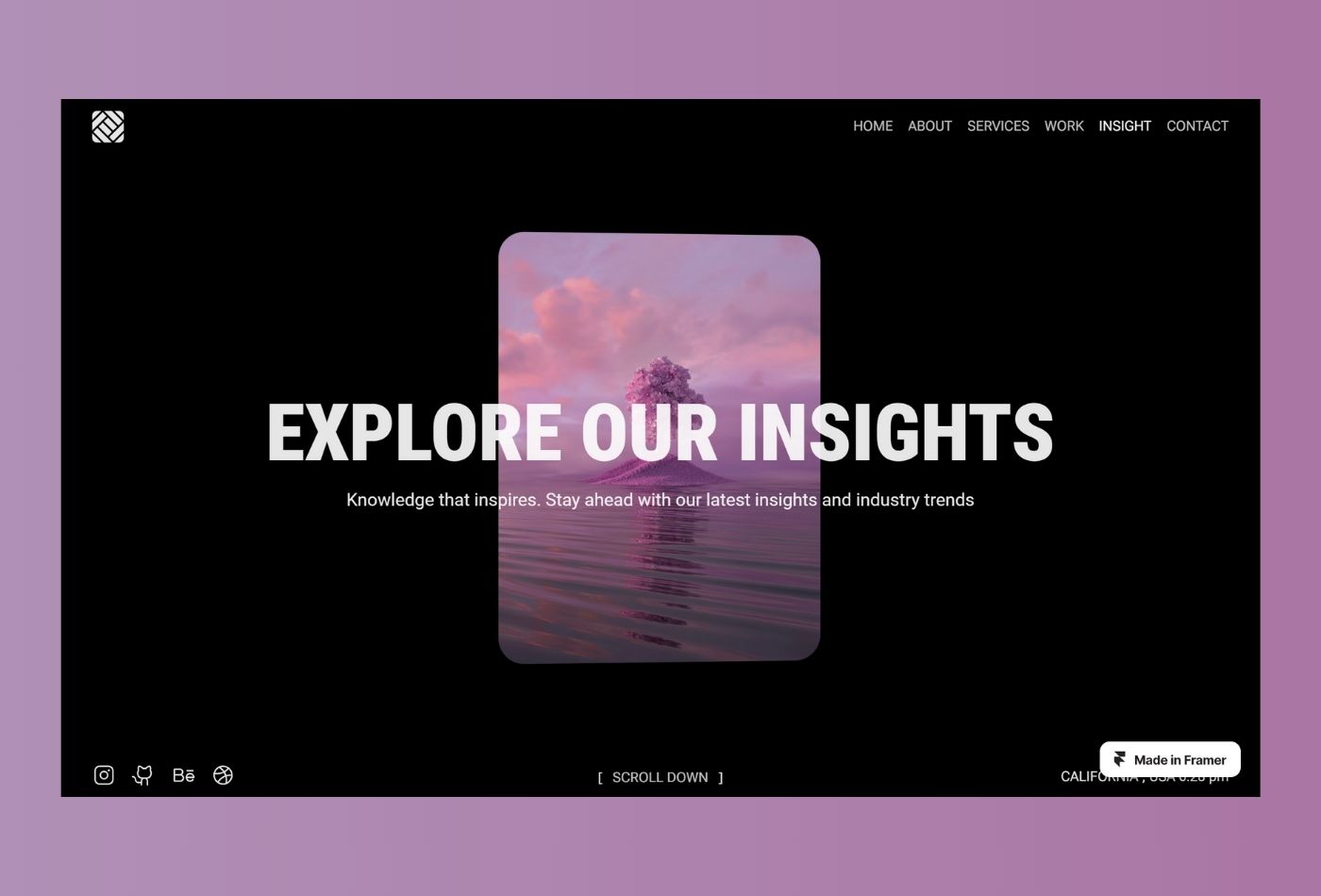 Screenshot 4 for AestheticX, a Framer Marketplace template by Nirodha.