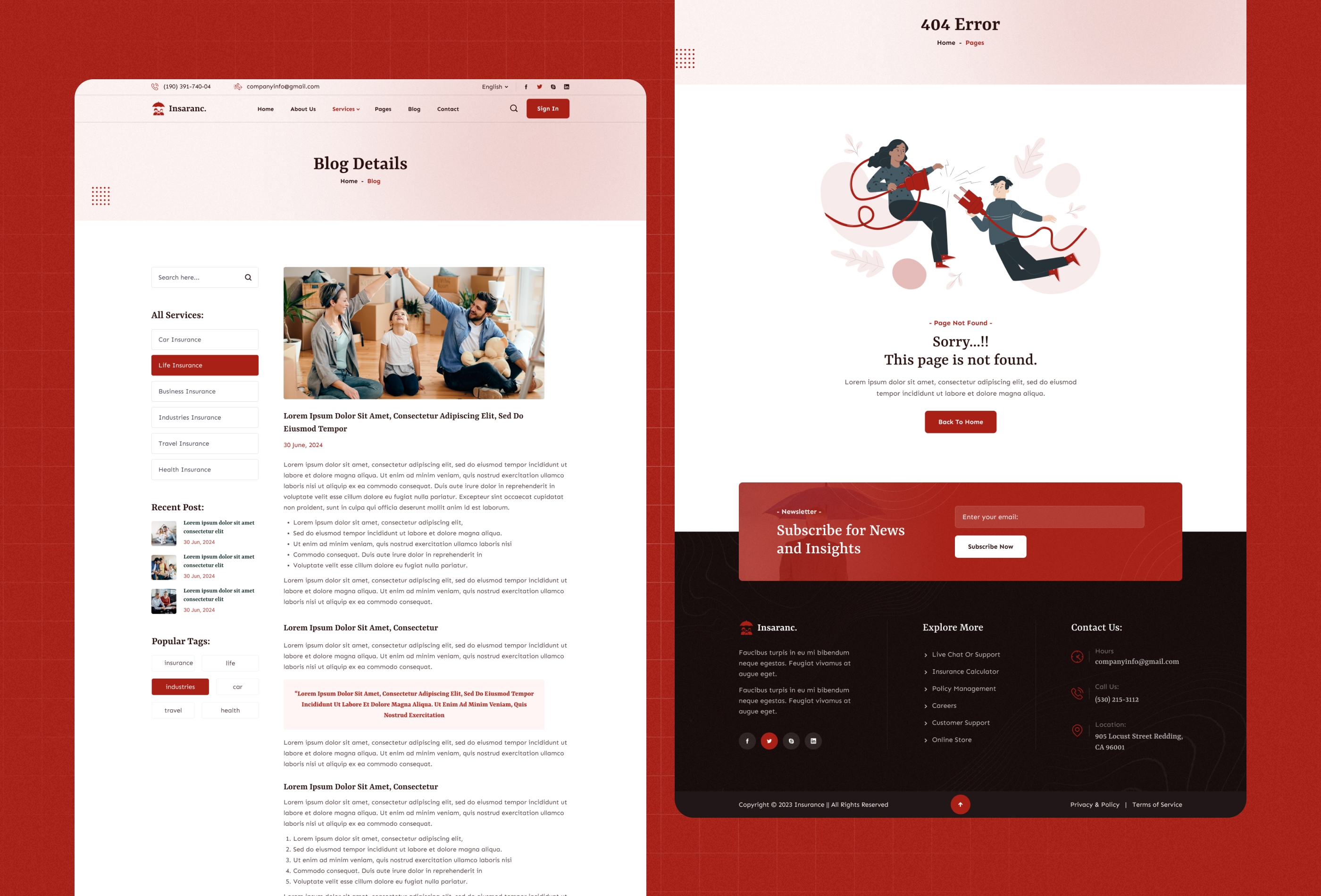 Screenshot 4 for Insurances, a Framer Marketplace template by Framerbucket.