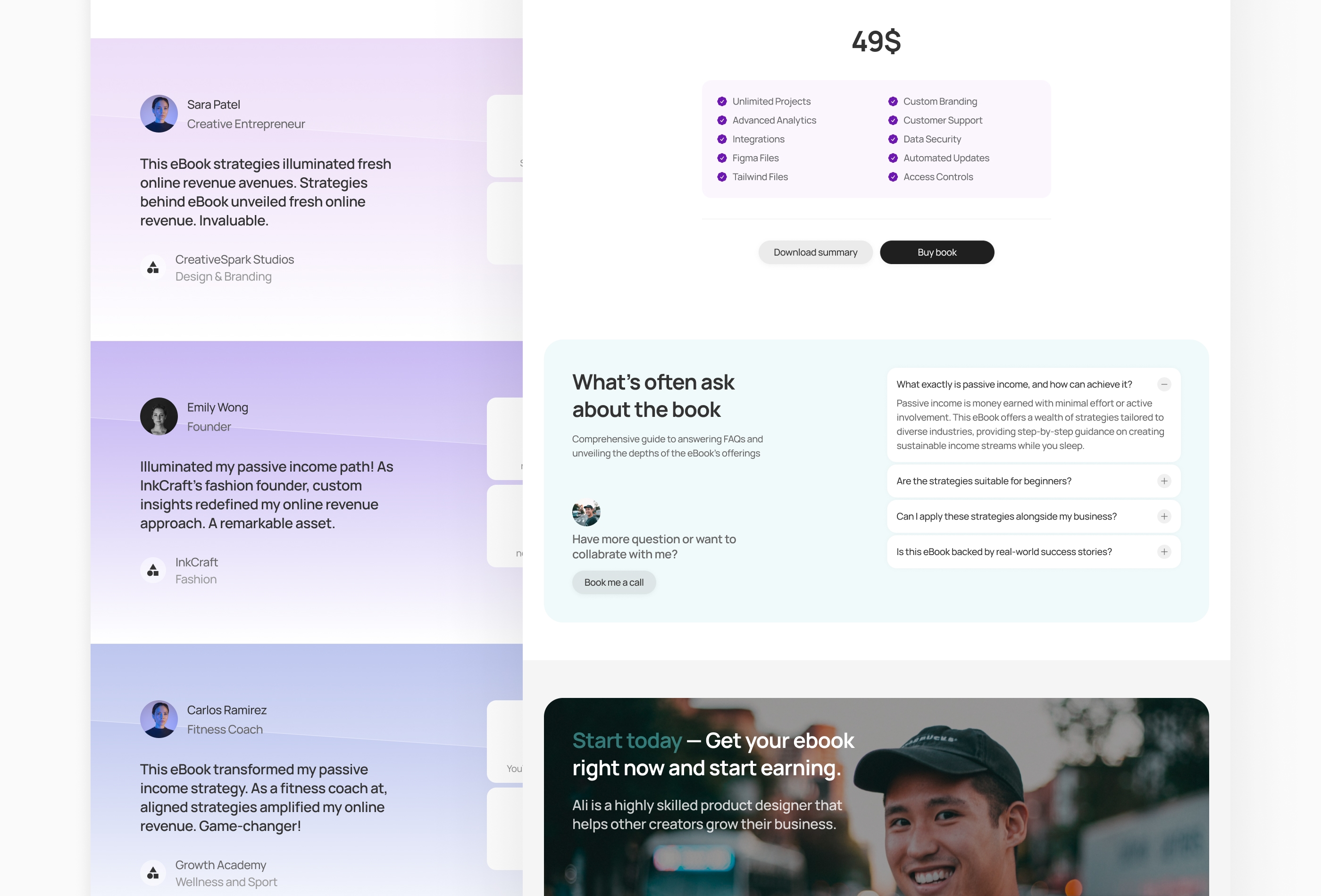 Screenshot 4 for Icarus, a Framer Marketplace template by Ali Çorak.
