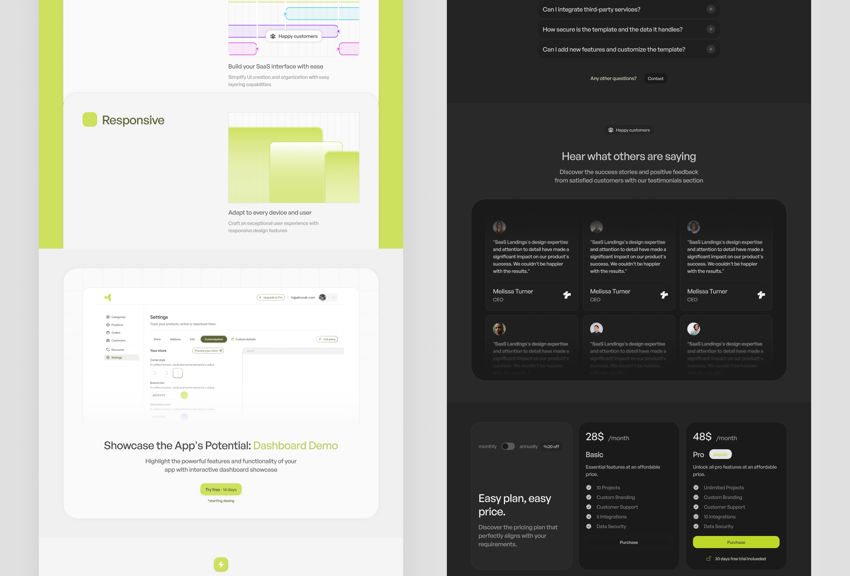 Screenshot 4 for Pastel, a Framer Marketplace template by Ali Çorak.