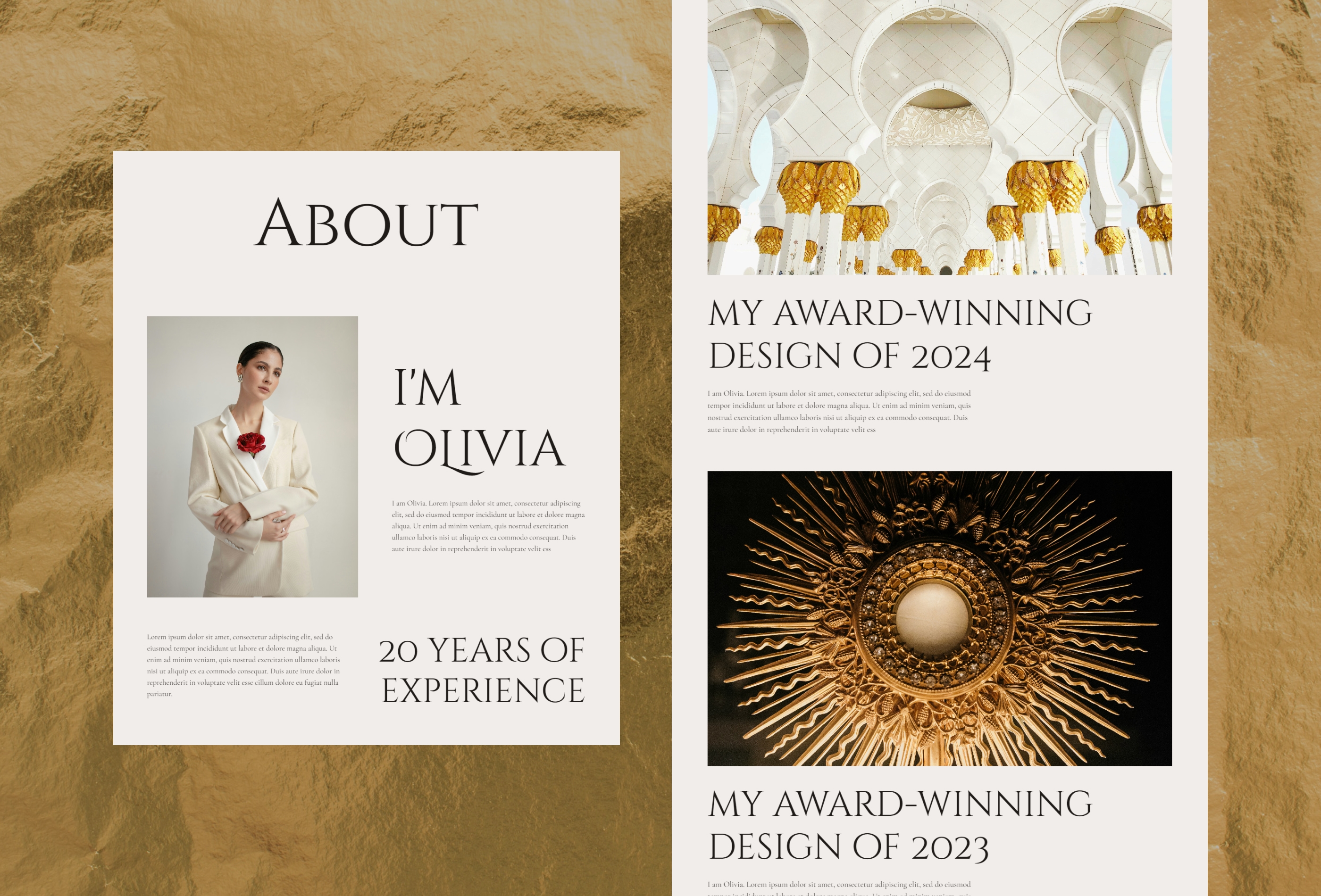 Screenshot 3 for OLIVIA, a Framer Marketplace template by Viflor Tiong.