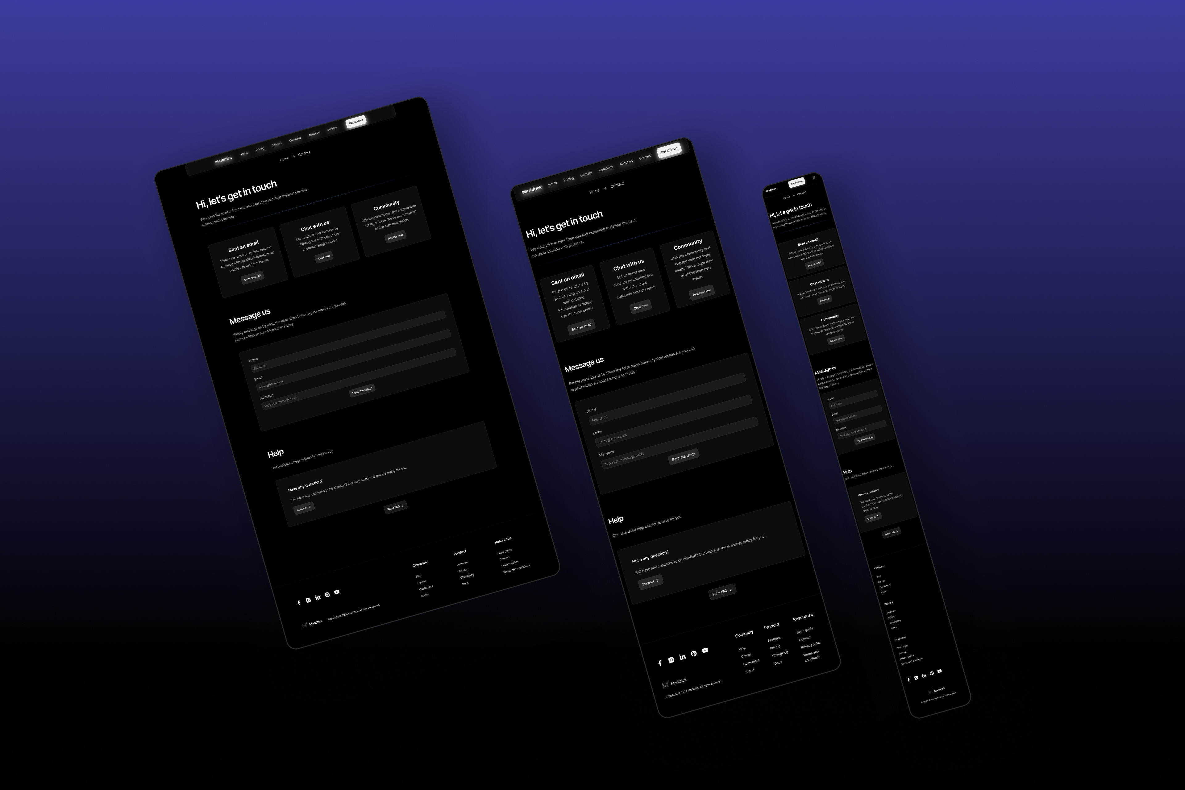 Screenshot 2 for Markitick, a Framer Marketplace template by Rishad.