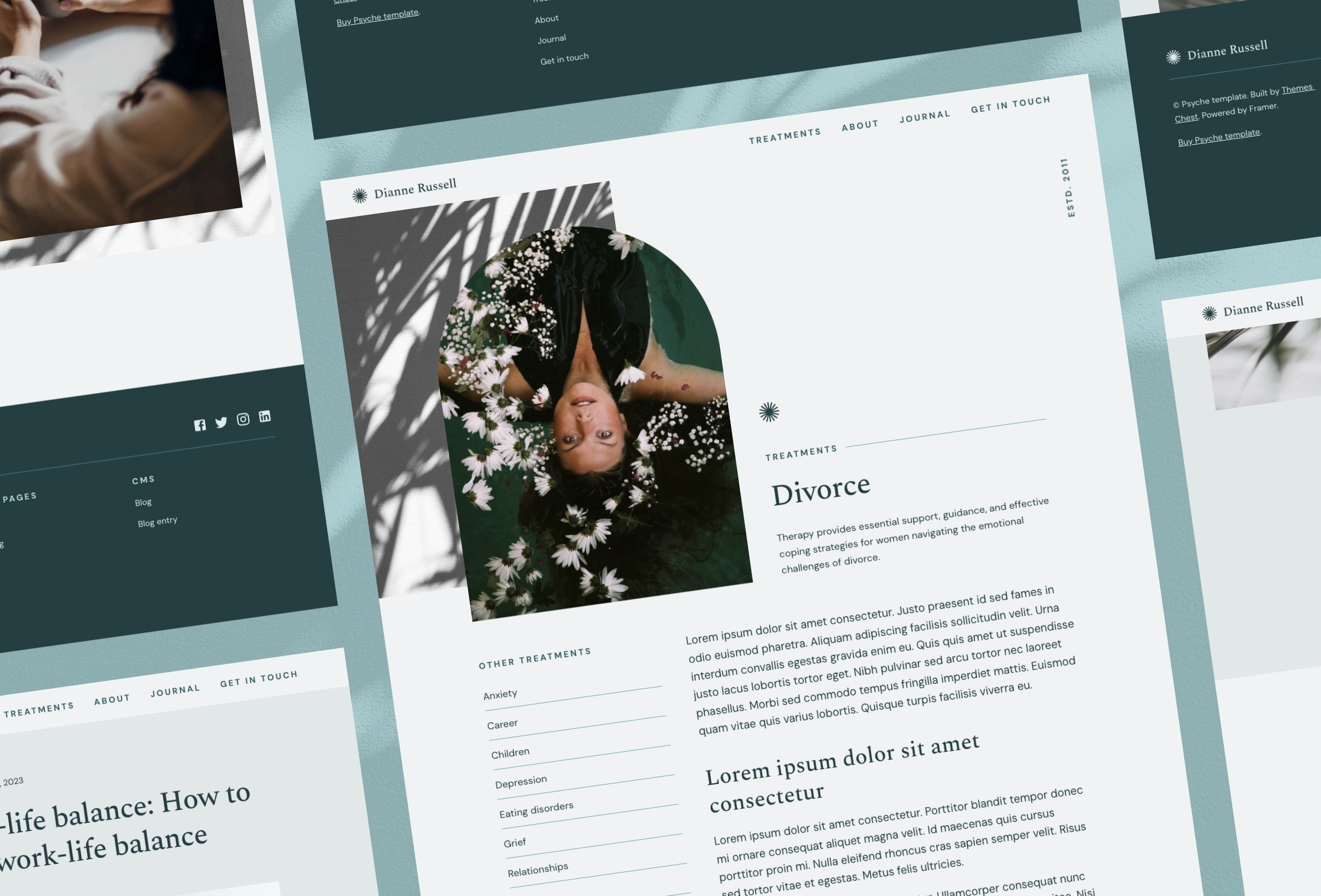 Screenshot 3 for Psyche, a Framer Marketplace template by Themes Chest.