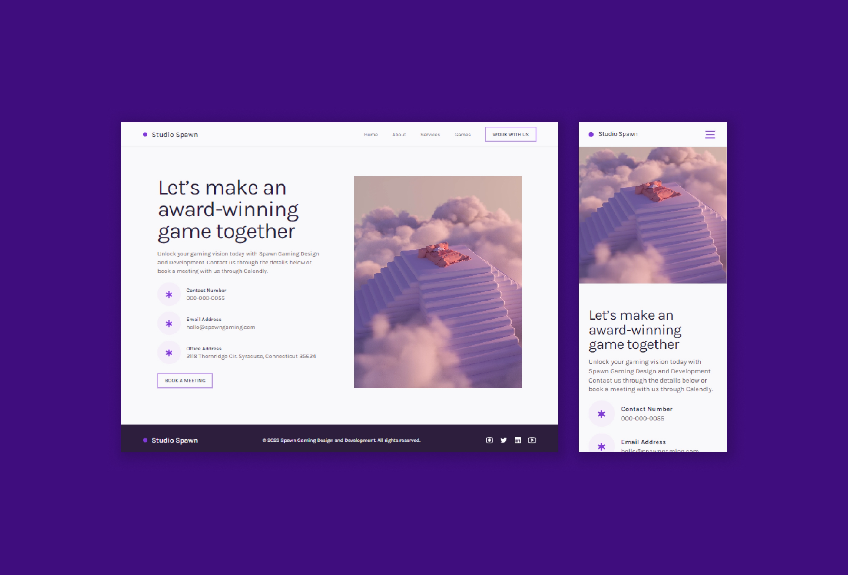 Screenshot 3 for Spawn, a Framer Marketplace template by Bunny Hop Creatives.