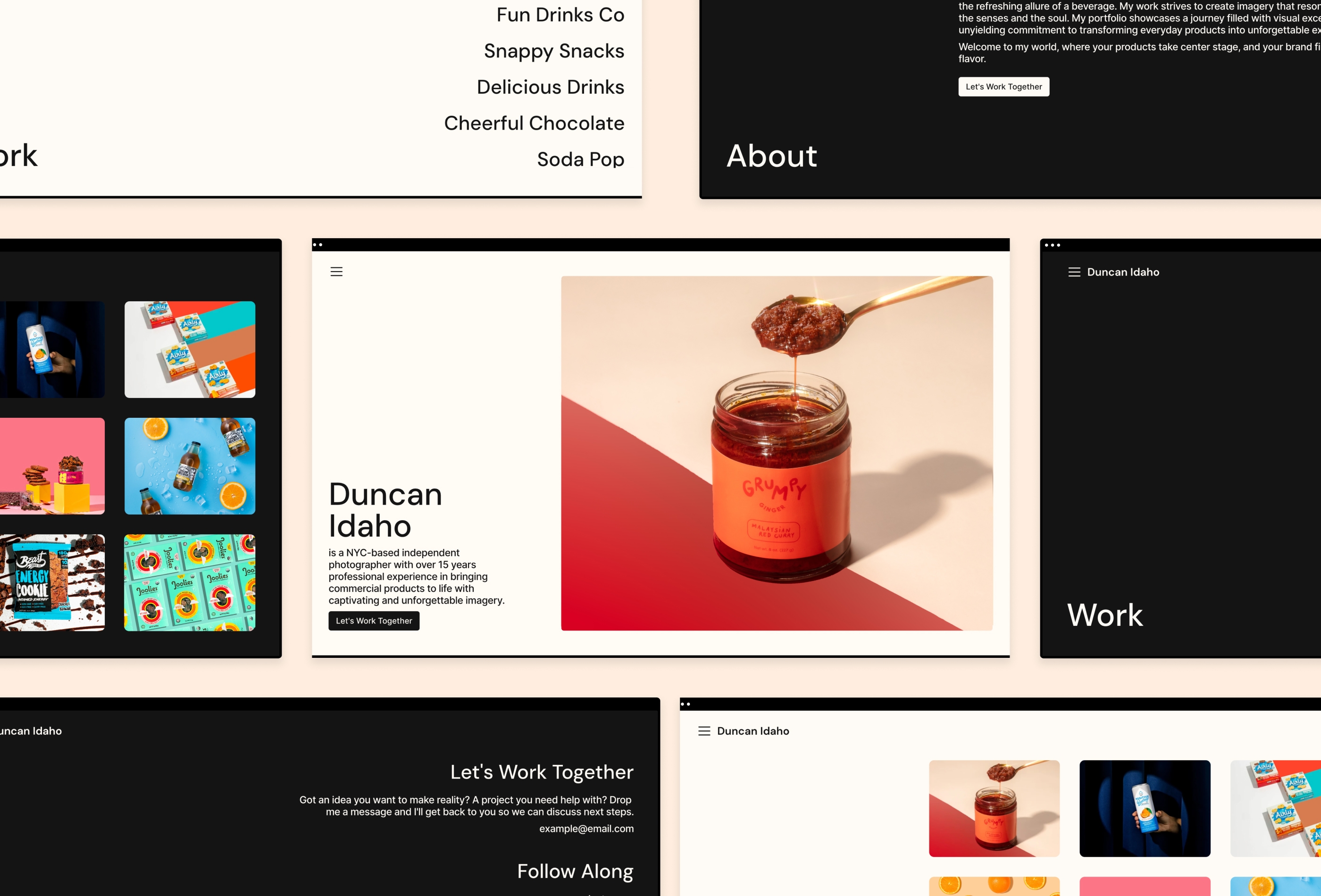 Screenshot 3 for Duncan, a Framer Marketplace template by Eleanor Gunapala.