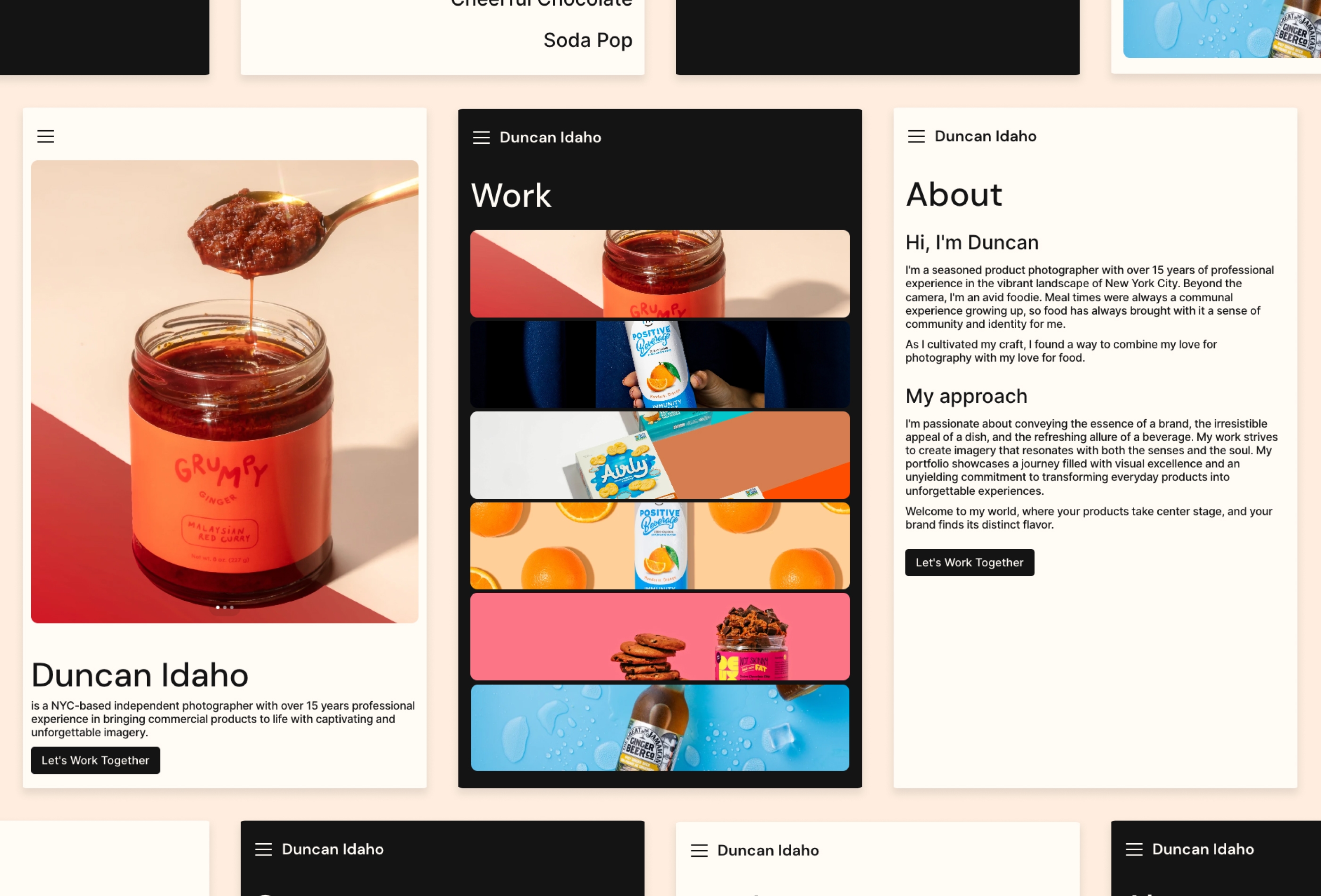 Screenshot 4 for Duncan, a Framer Marketplace template by Eleanor Gunapala.