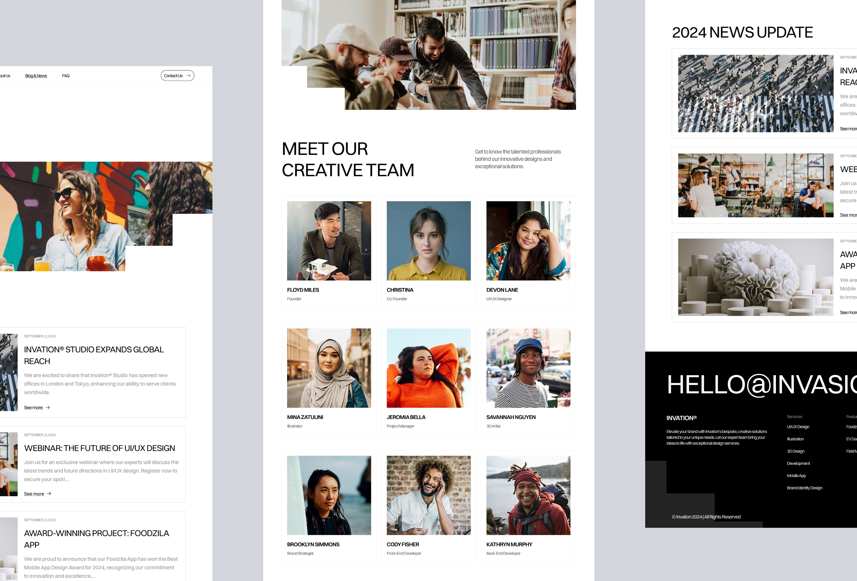 Screenshot 3 for Invation Studio, a Framer Marketplace template by Vektora Studio.