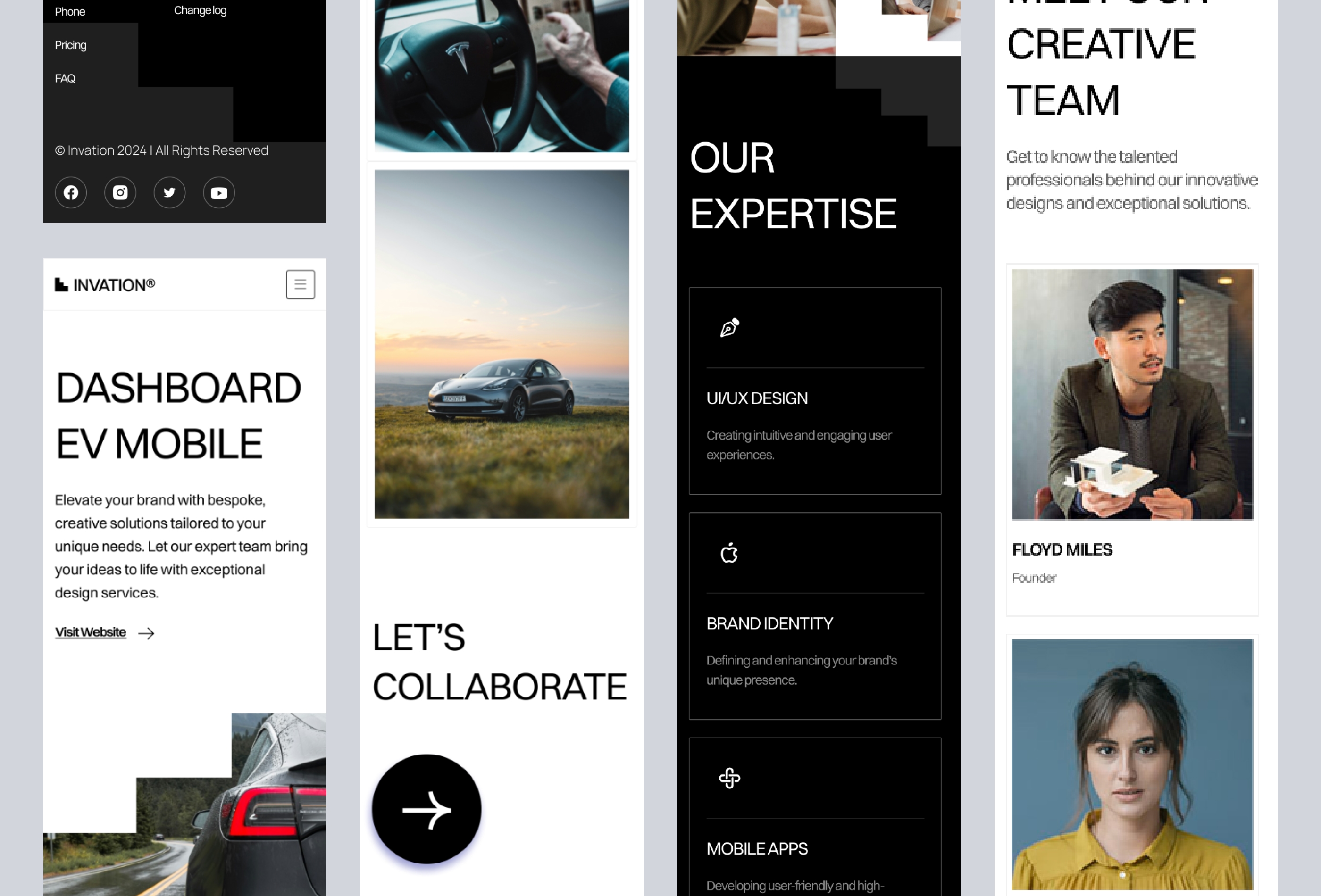 Screenshot 4 for Invation Studio, a Framer Marketplace template by Vektora Studio.