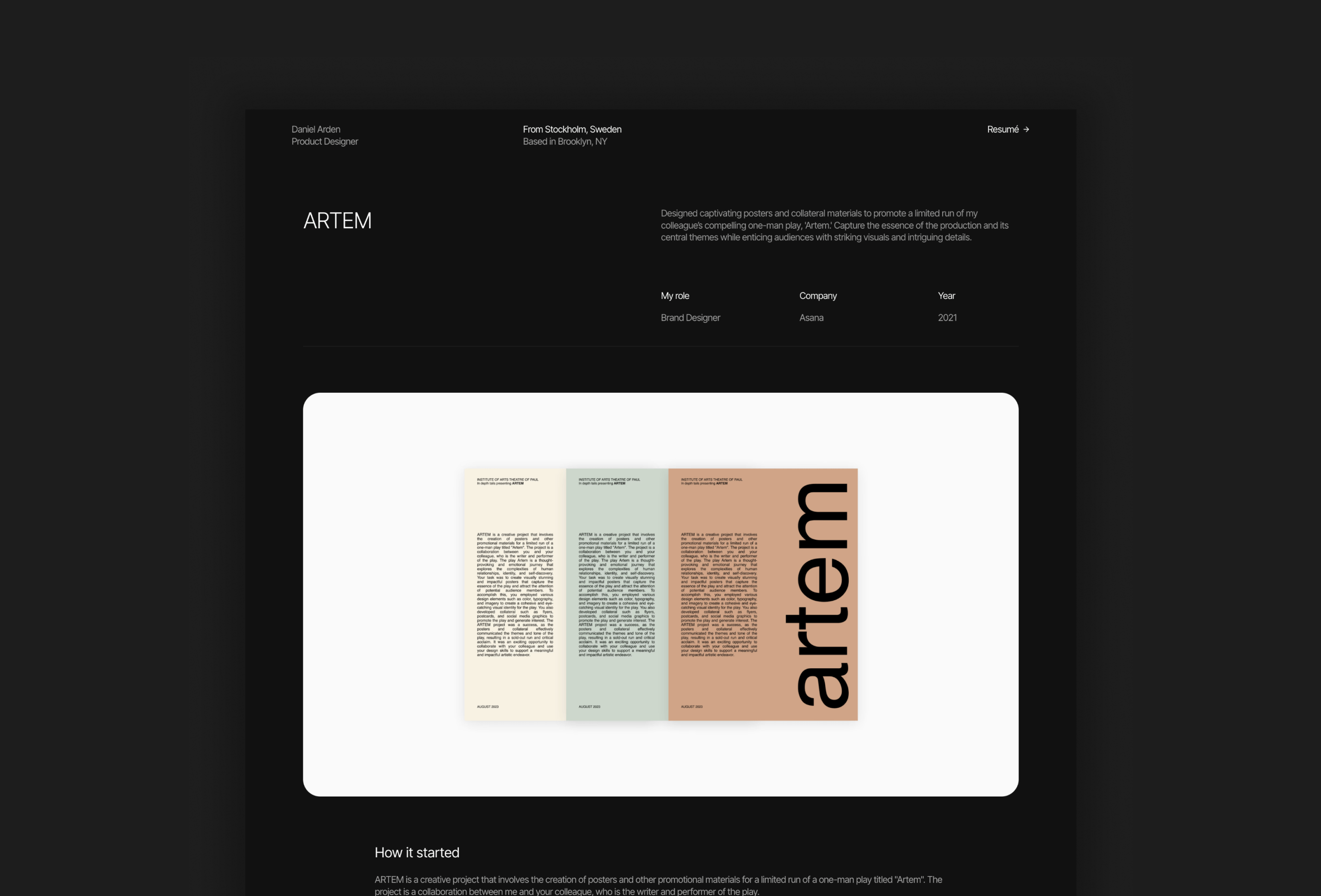 Screenshot 4 for DSGNR, a Framer Marketplace template by Thaymisan C.