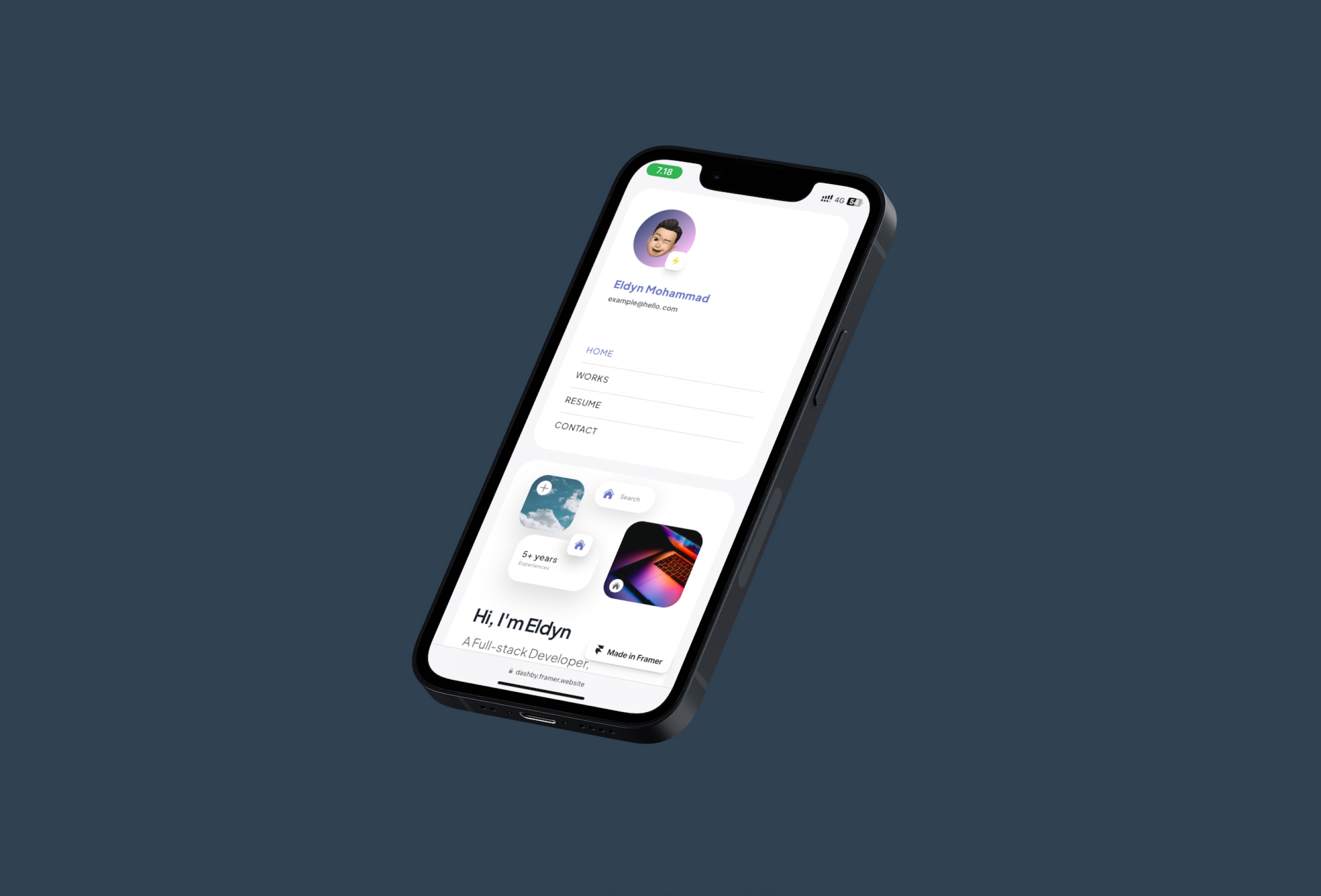 Screenshot 4 for Dashby, a Framer Marketplace template by Eldyn Mohammad.