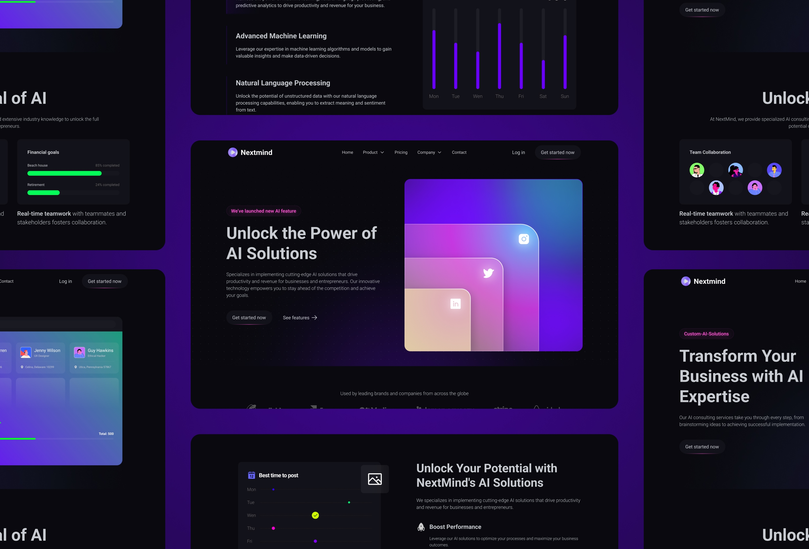 Screenshot 2 for Nextmind, a Framer Marketplace template by Shaigexp.