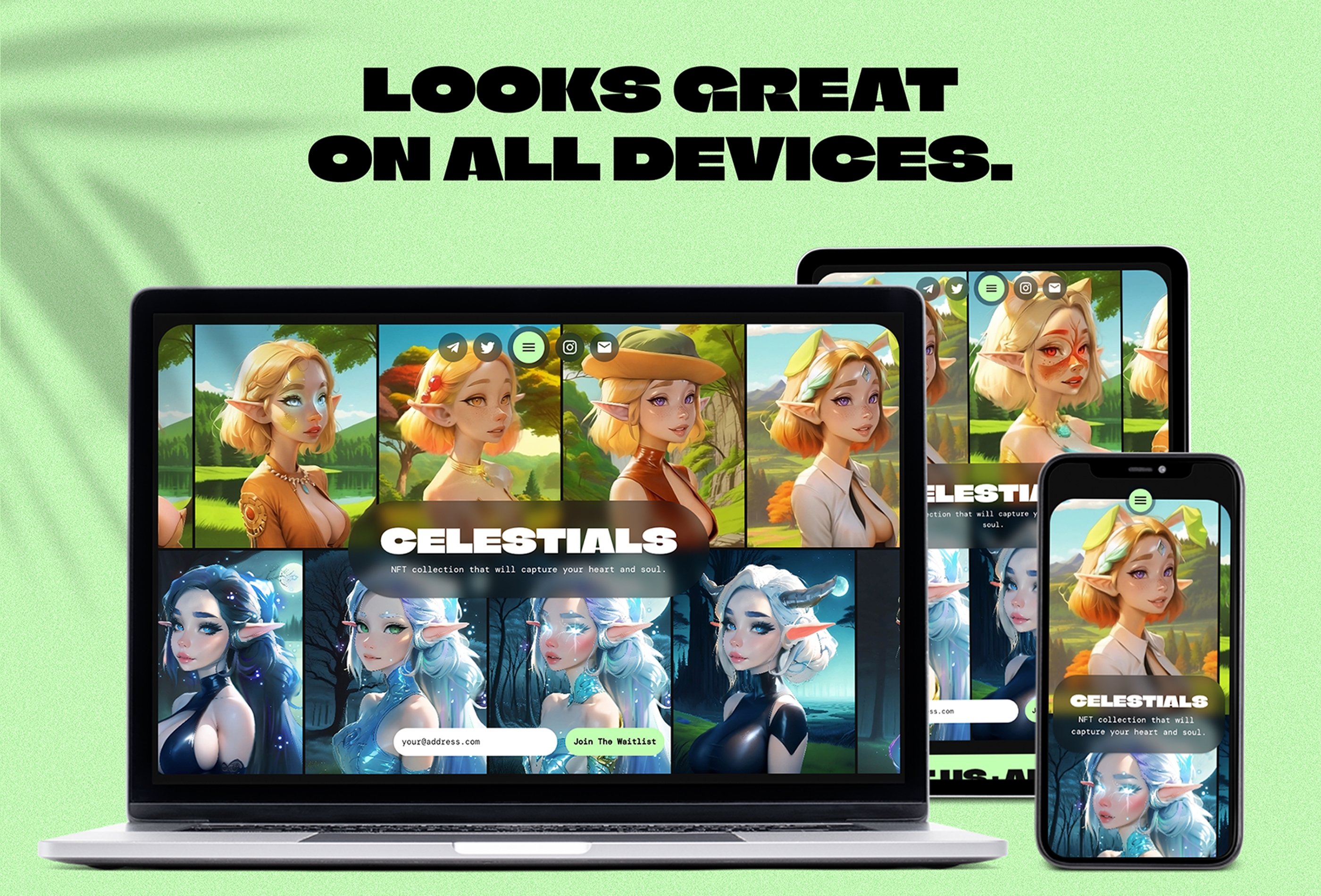 Screenshot 3 for Celestials, a Framer Marketplace template by Martin Hoffelder.