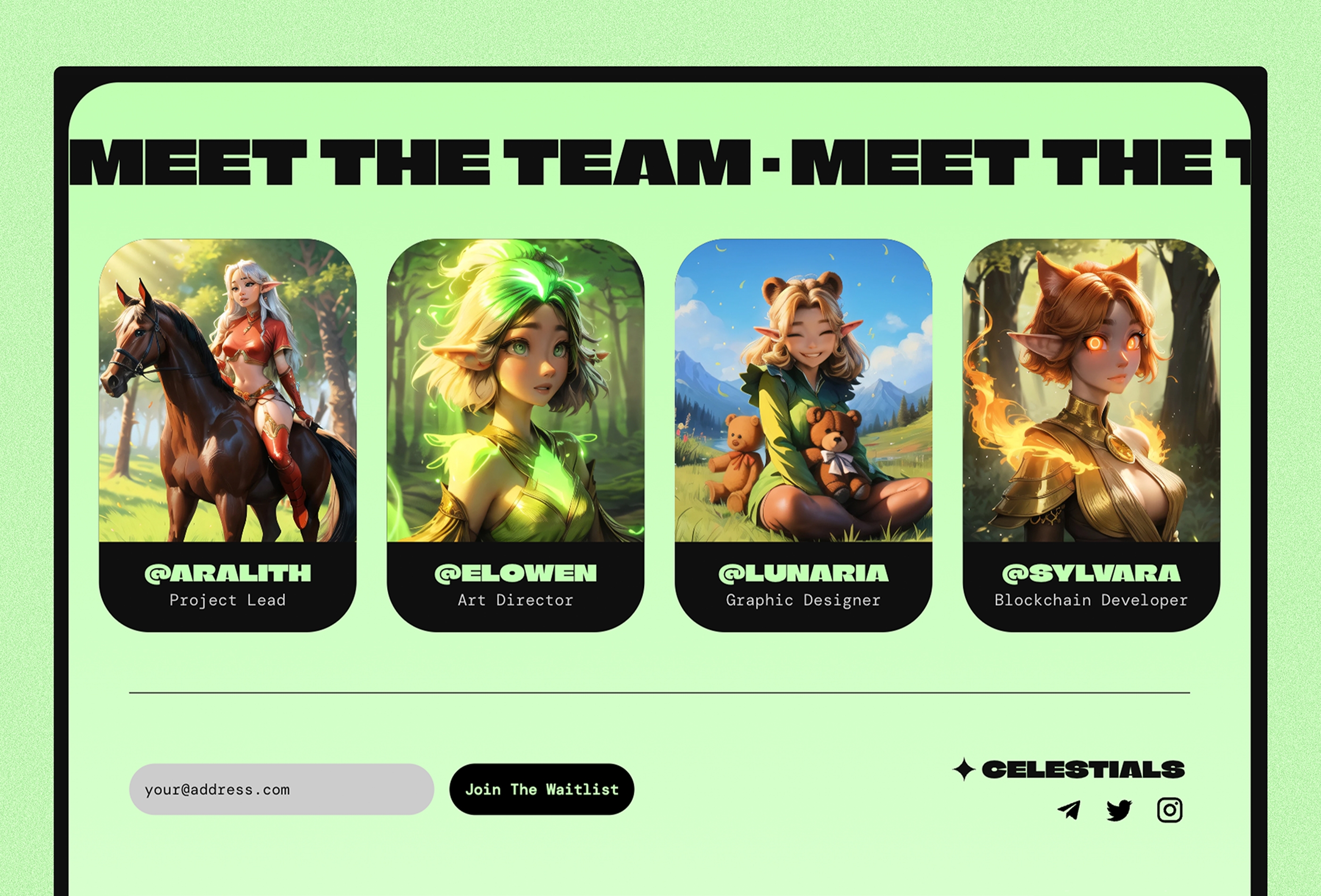 Screenshot 4 for Celestials, a Framer Marketplace template by Martin Hoffelder.