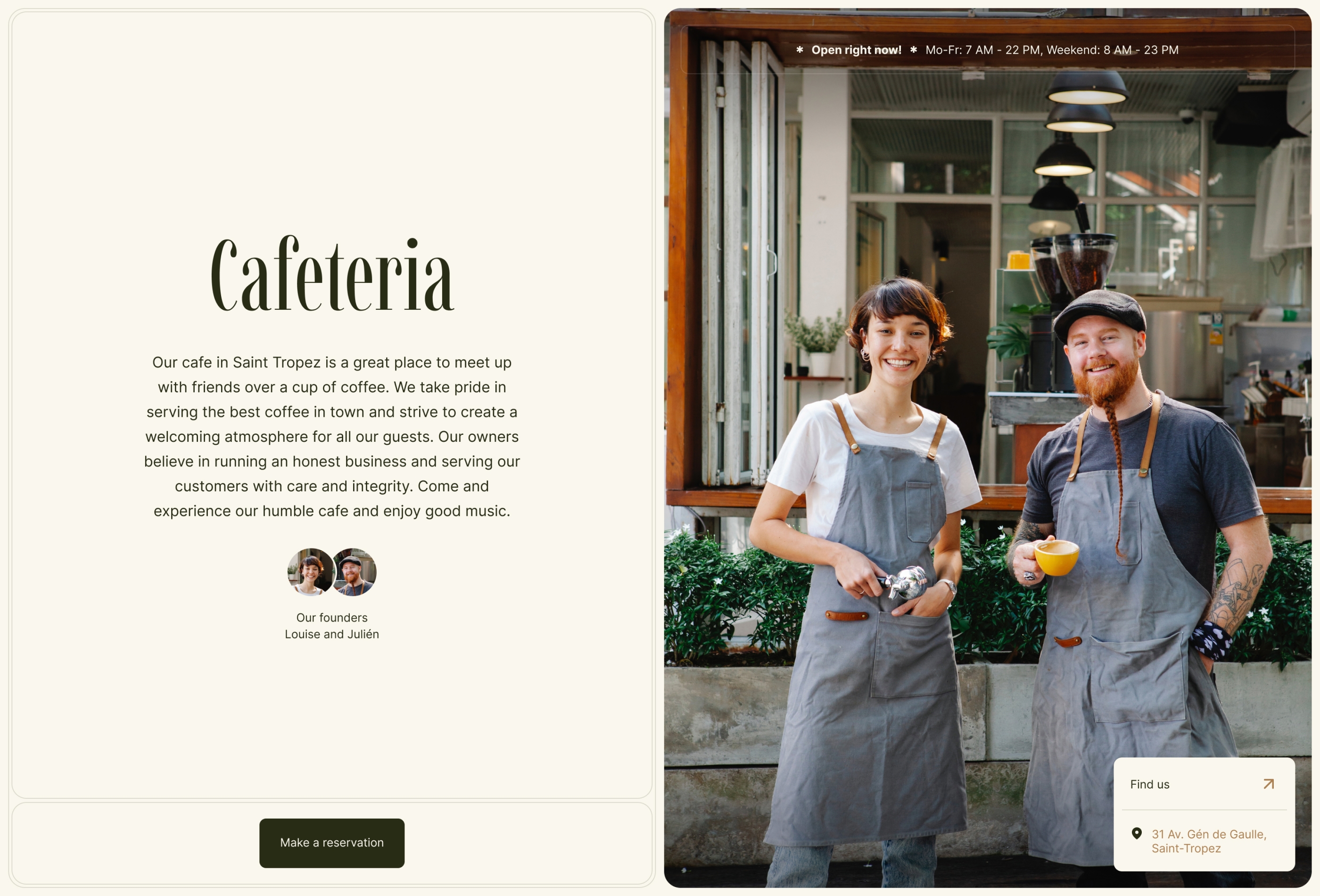 Screenshot 4 for La Paloma , a Framer Marketplace template by Art4web.