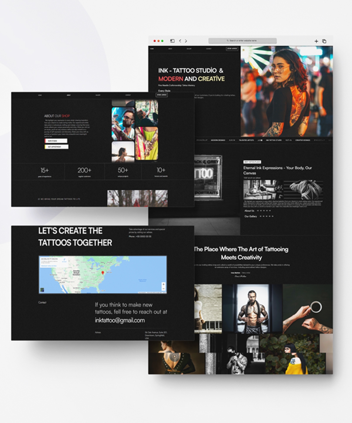 Screenshot 1 for InkCraft, a Framer Marketplace template by Ling Jie.