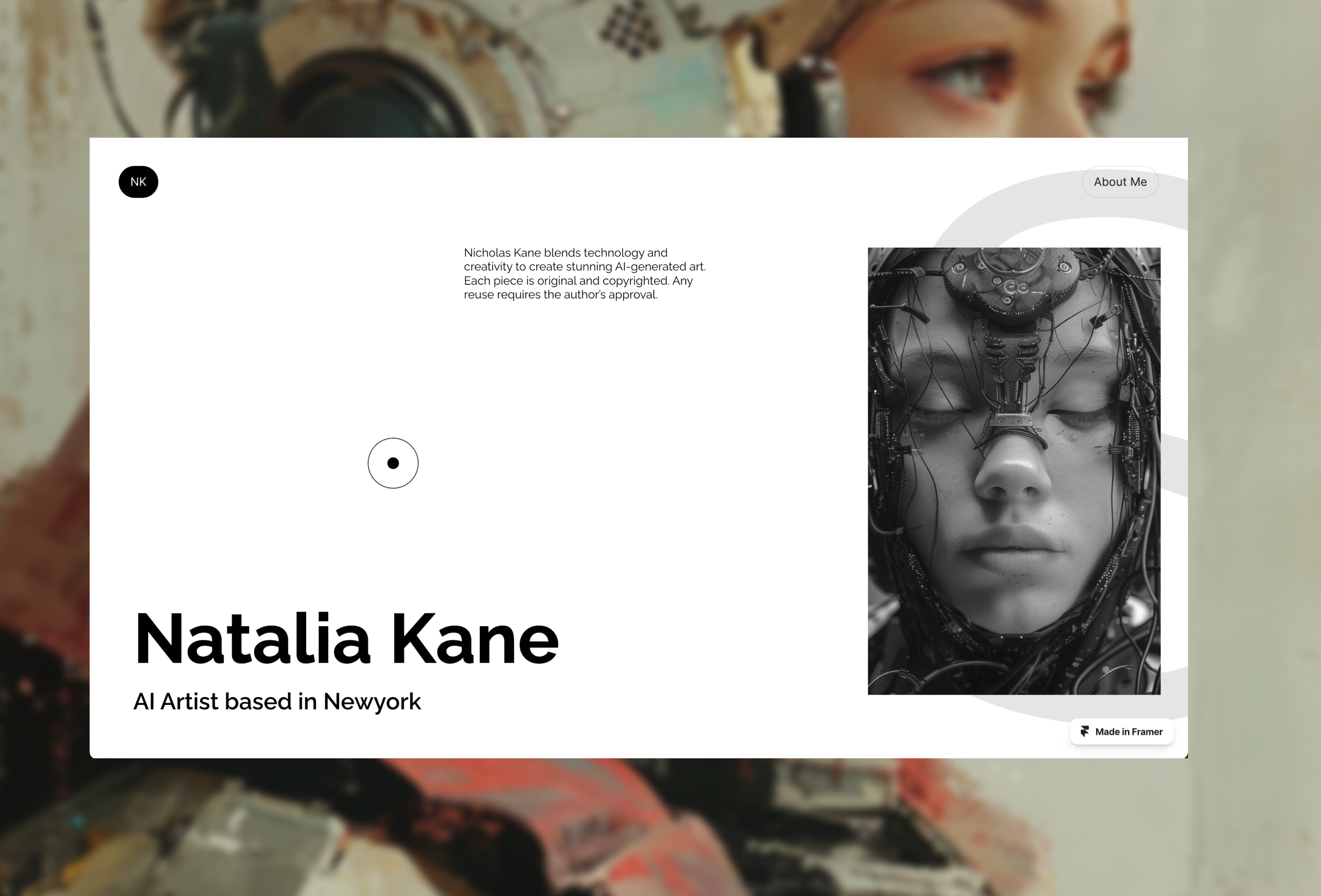 Screenshot 2 for Aivara, a Framer Marketplace template by Farhan Razak.