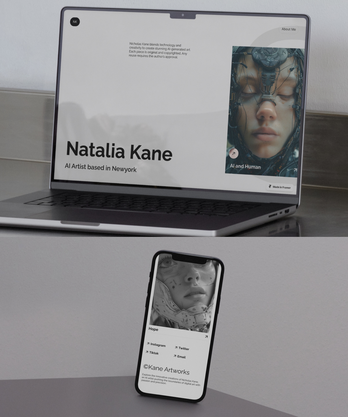 Screenshot 1 for Aivara, a Framer Marketplace template by Farhan Razak.