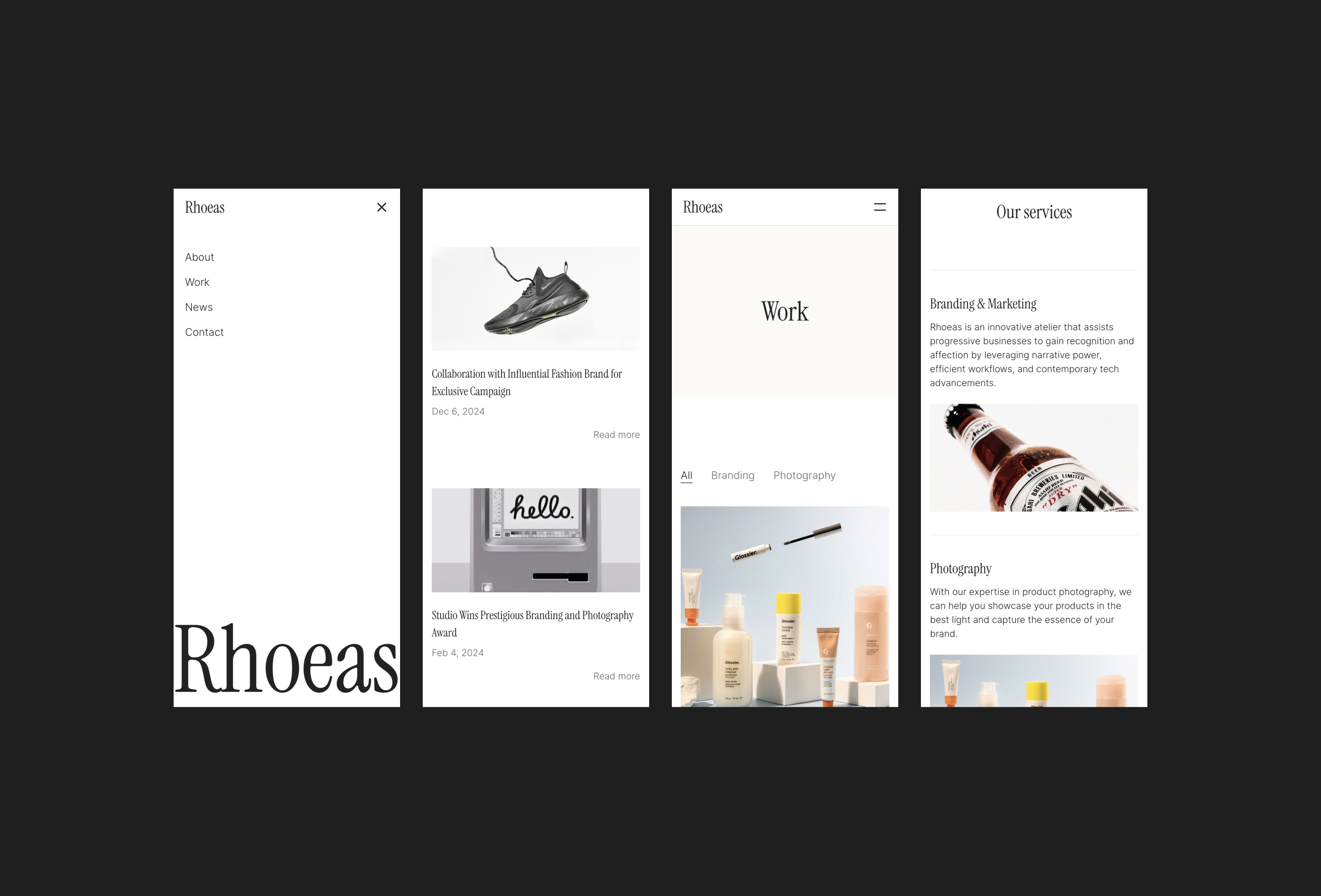 Screenshot 3 for Rhoeas, a Framer Marketplace template by Sun S..