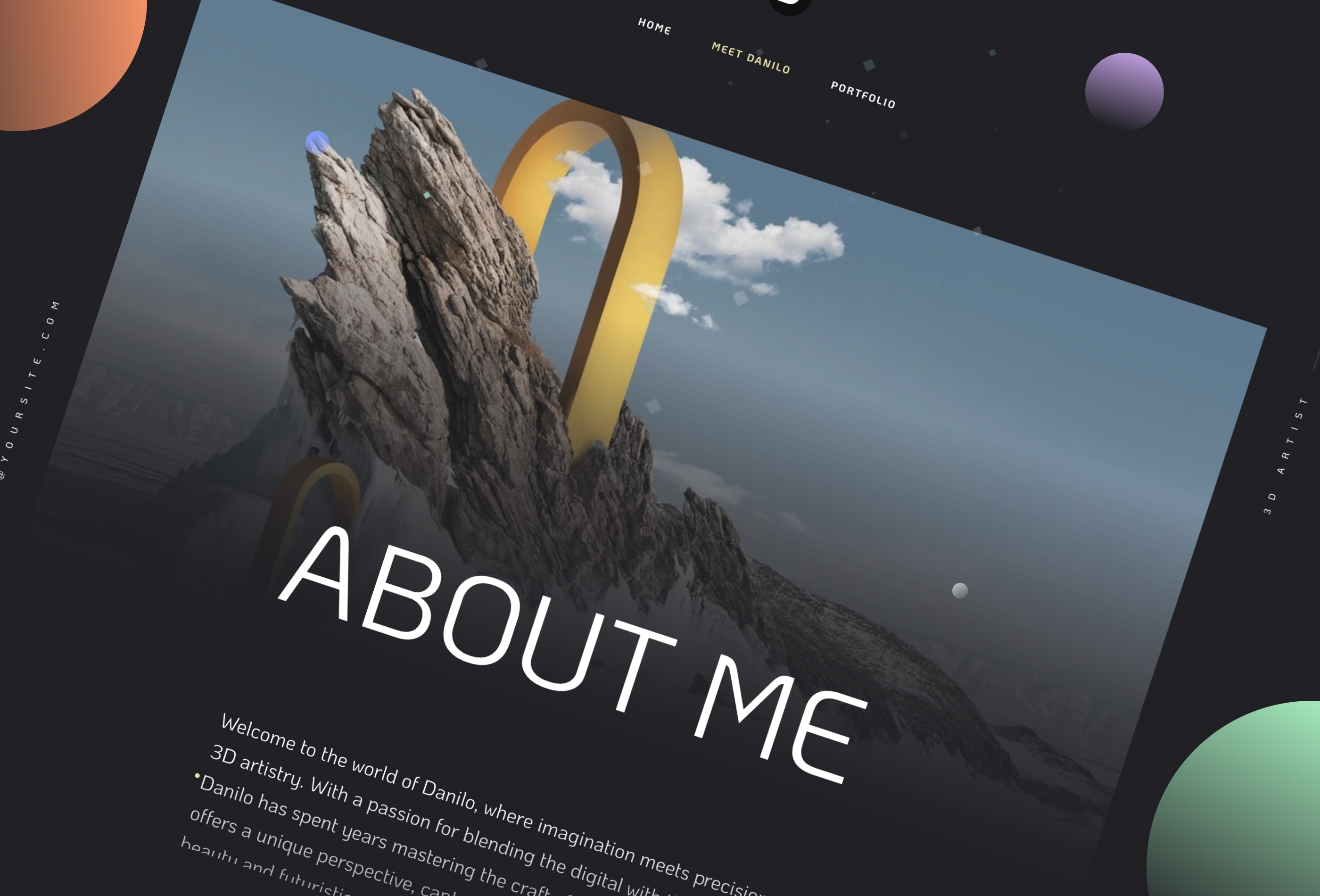 Screenshot 3 for Danilo , a Framer Marketplace template by Dodo Themes.