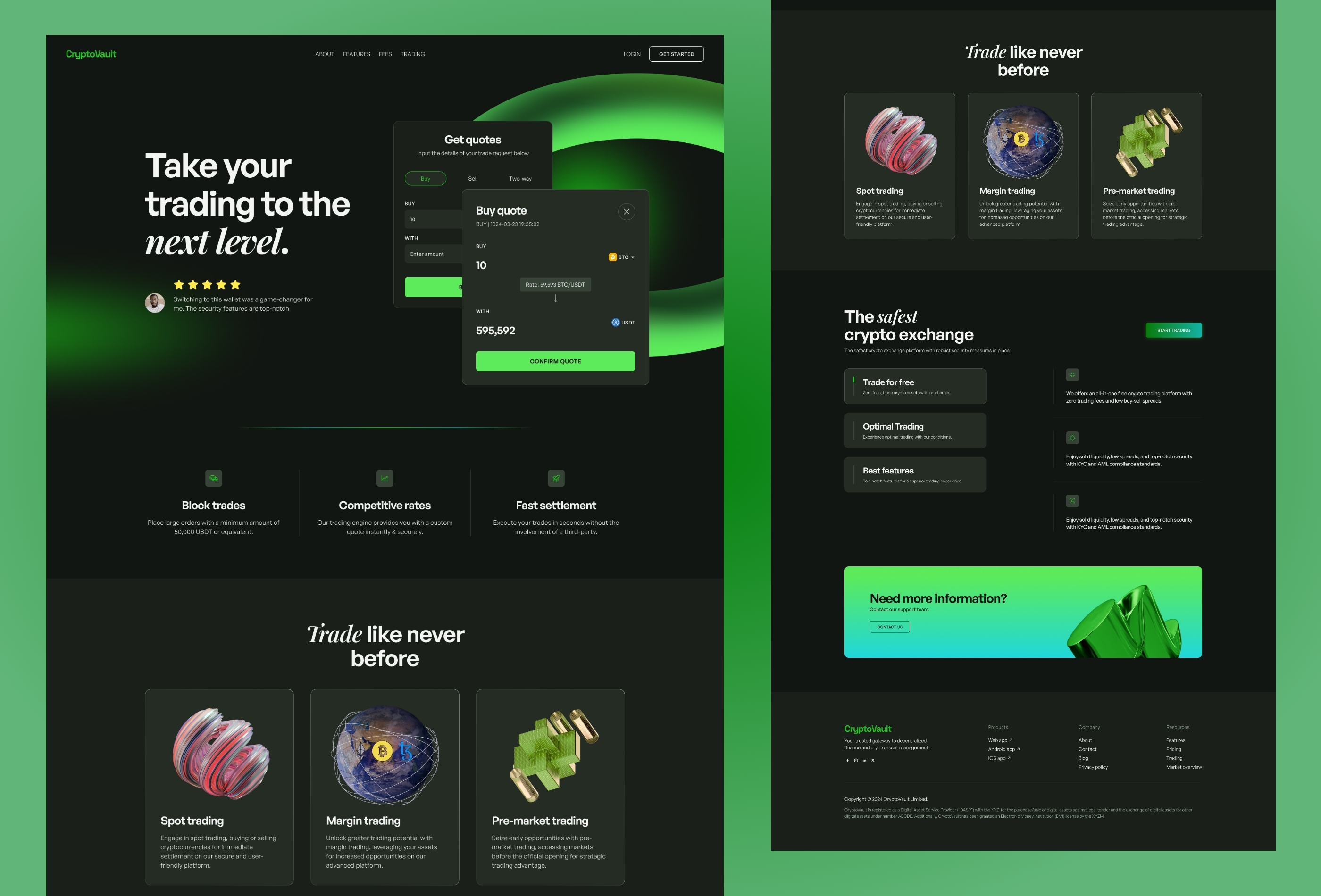Screenshot 4 for CryptoVault, a Framer Marketplace template by Goodspeed.