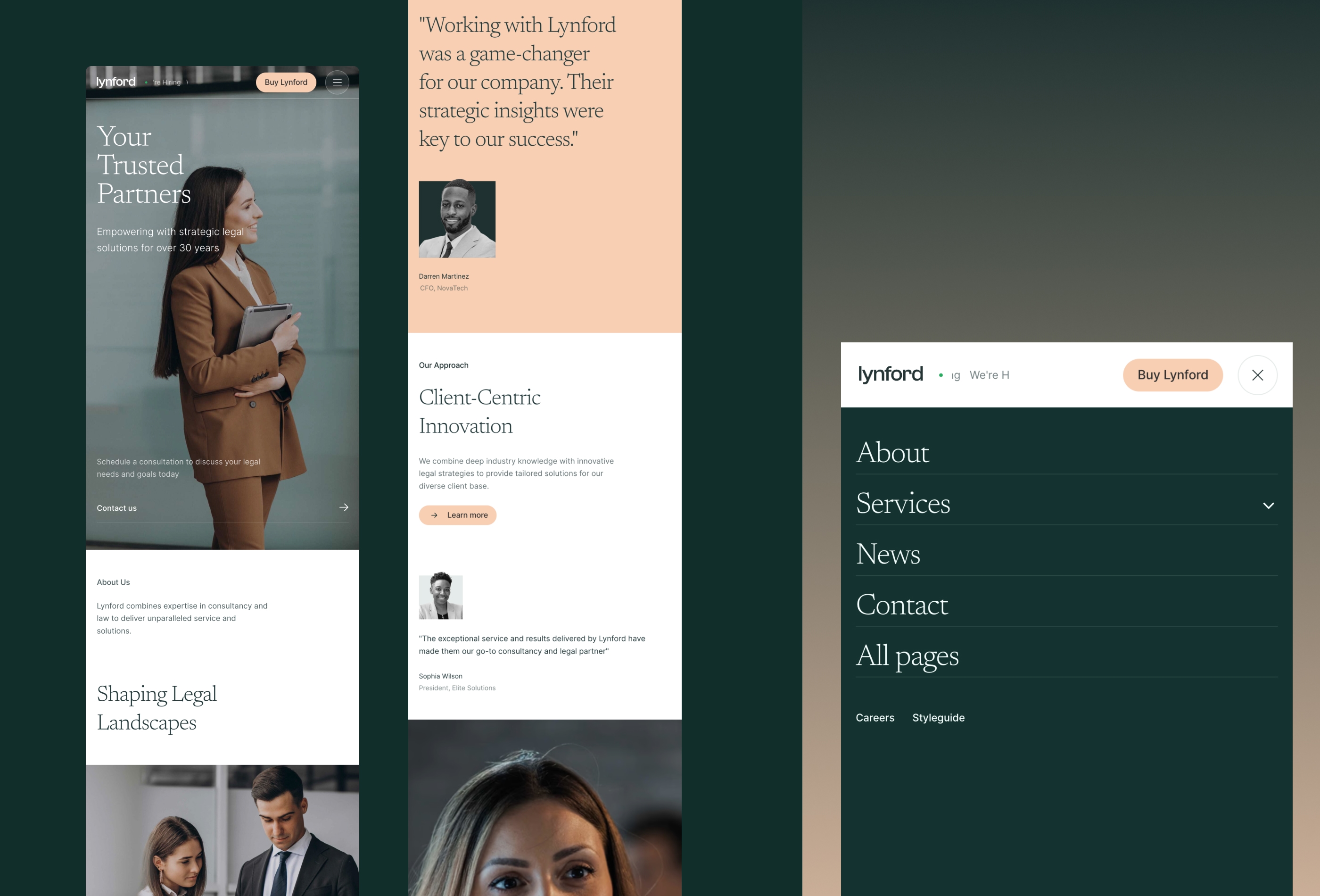 Screenshot 4 for Lynford, a Framer Marketplace template by Drew Builds.