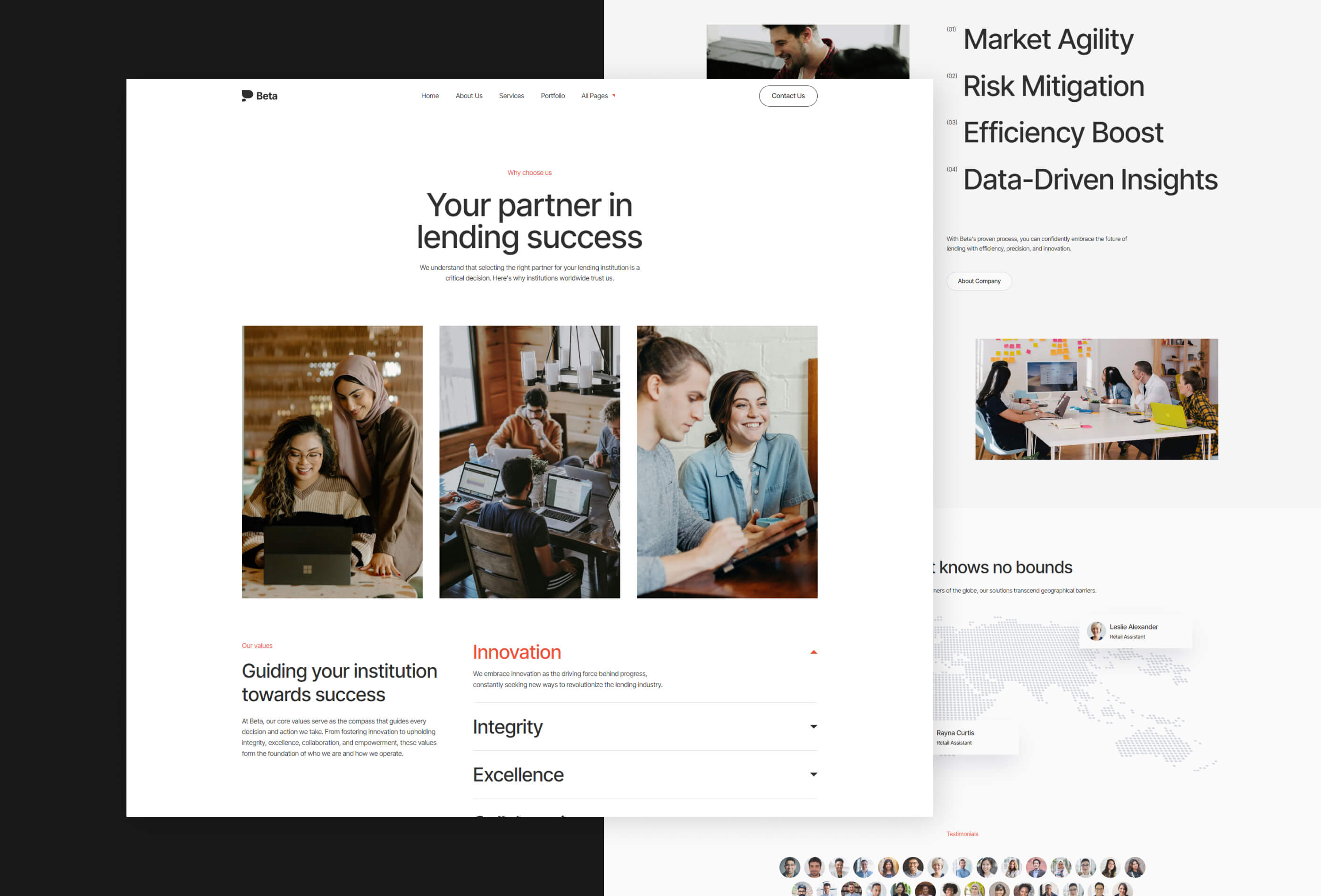 Screenshot 4 for Beta, a Framer Marketplace template by fourtwelve.