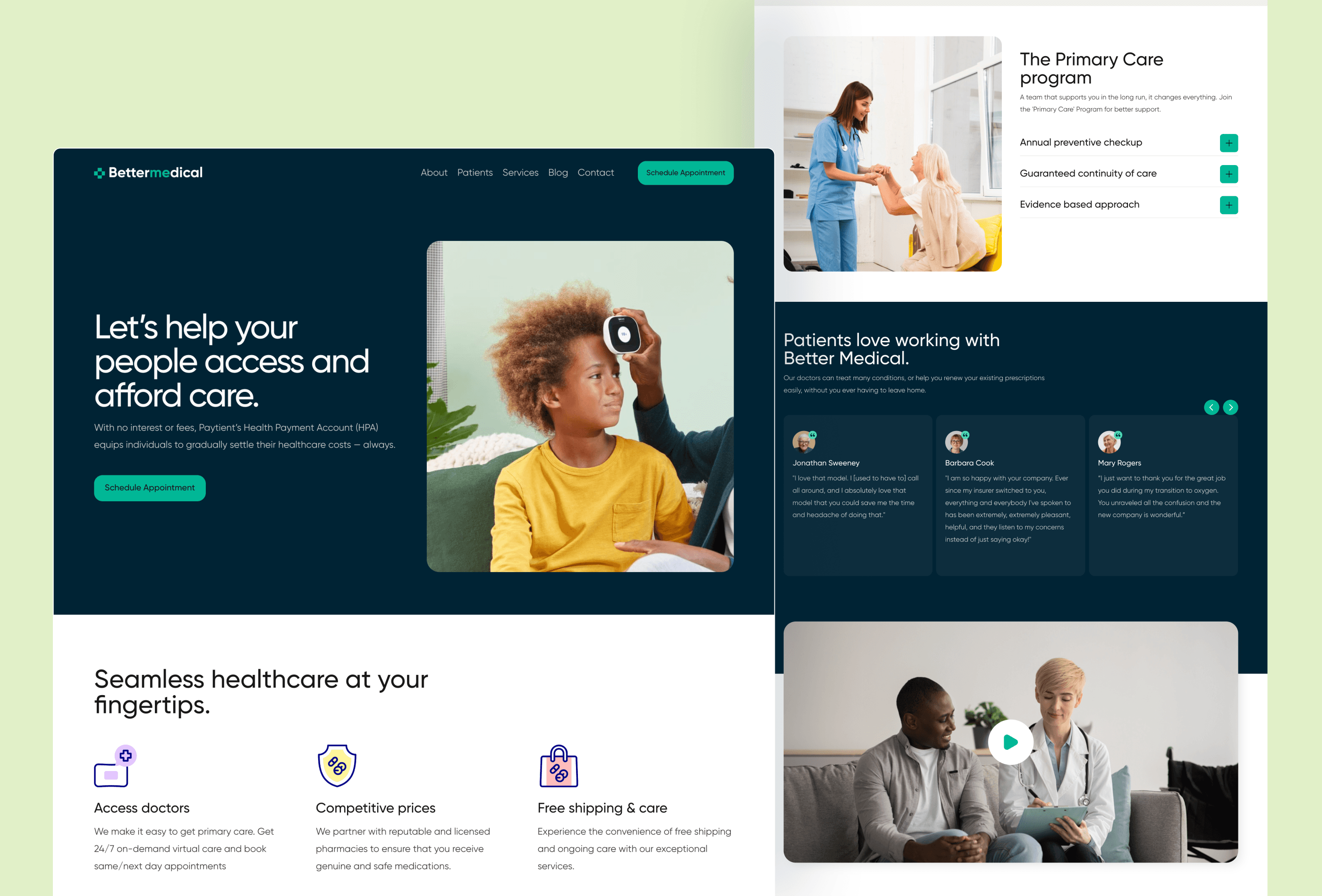 Thumbnail 2 for BetterMedica, a Framer Marketplace template by Emmanuel Nwankwo.