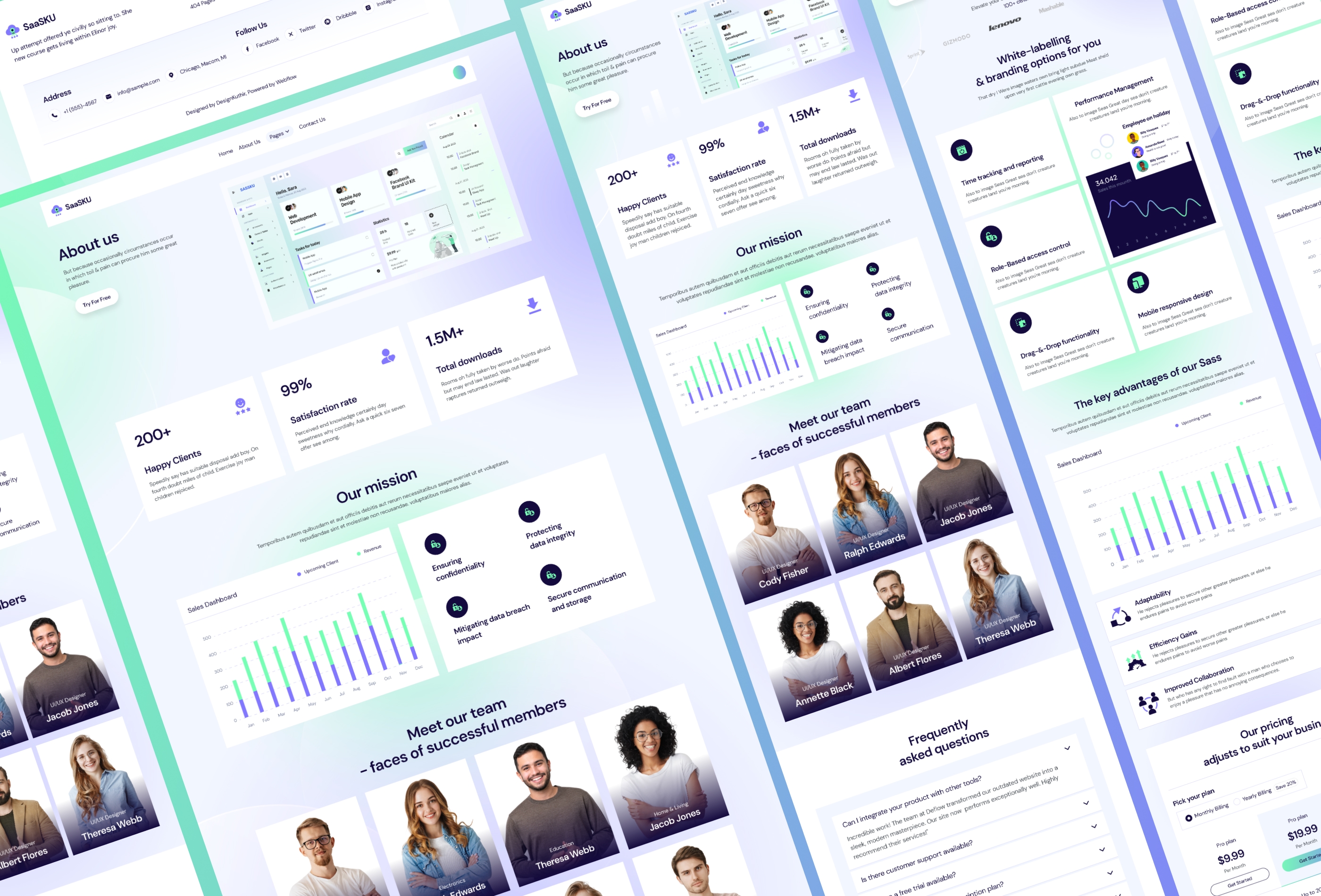 Screenshot 4 for Sassku, a Framer Marketplace template by Design Kuthir.