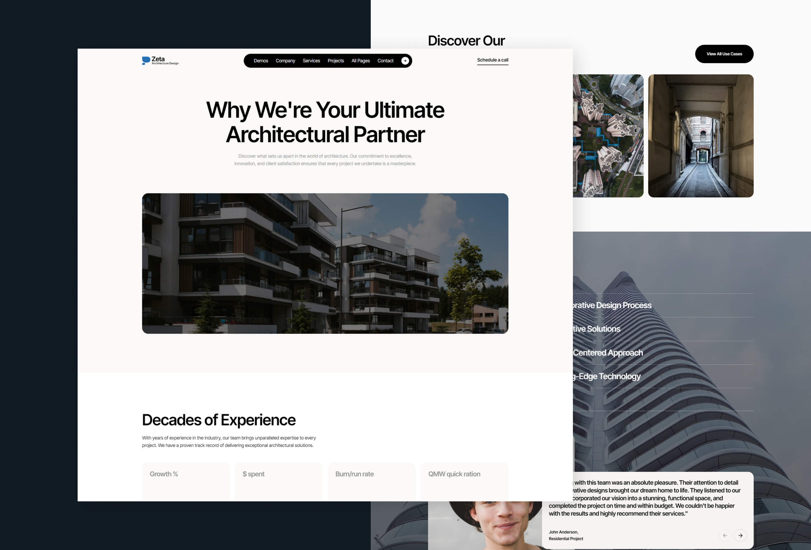 Screenshot 3 for Zeta, a Framer Marketplace template by fourtwelve.