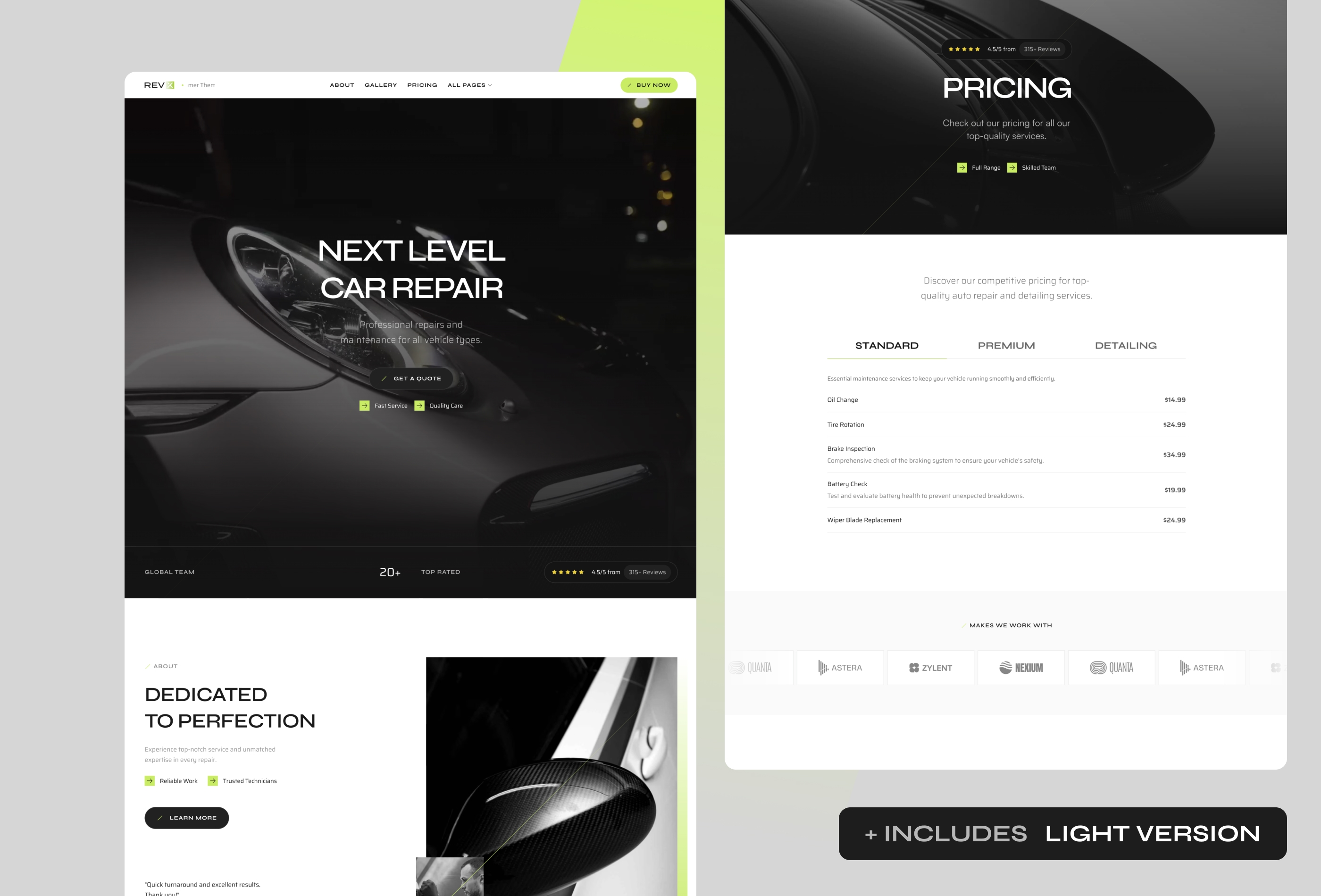 Screenshot 4 for RevX, a Framer Marketplace template by Drew Builds.